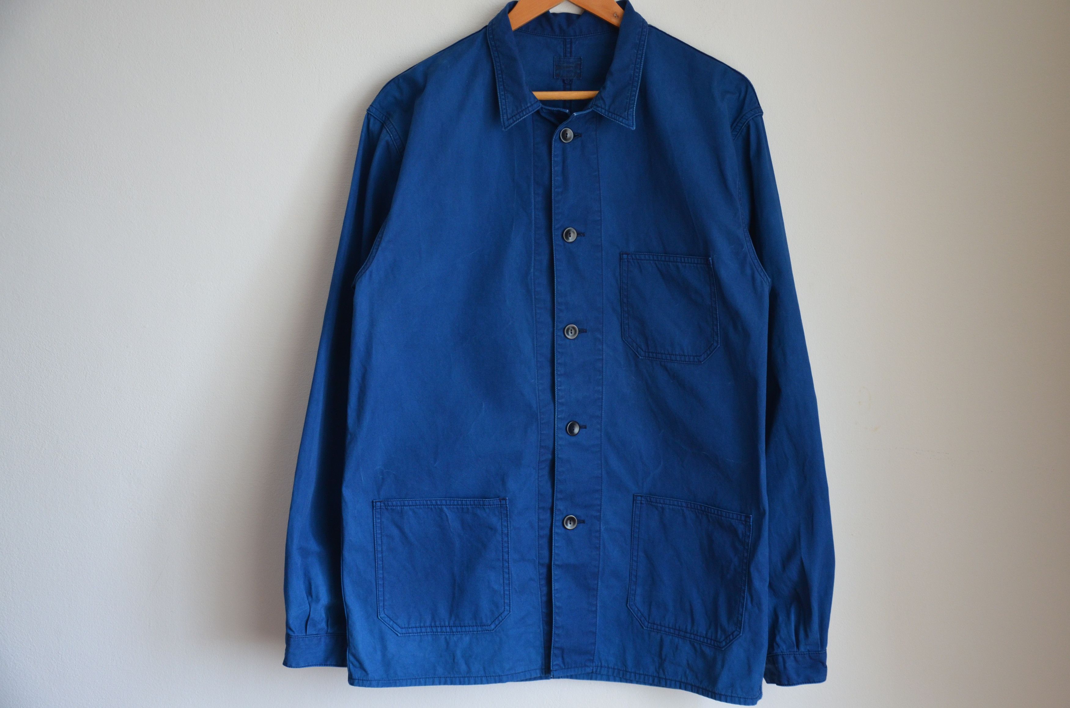 image of Momotaro Denim Selvage Shirt Vintage 44 in Blue, Men's (Size Large)