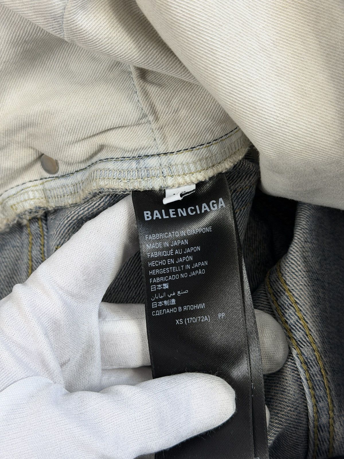 Balenciaga Balenciaga Integrated Belt Washed Blue Denim Pants Size US 28 / EU 44 - 13 Thumbnail