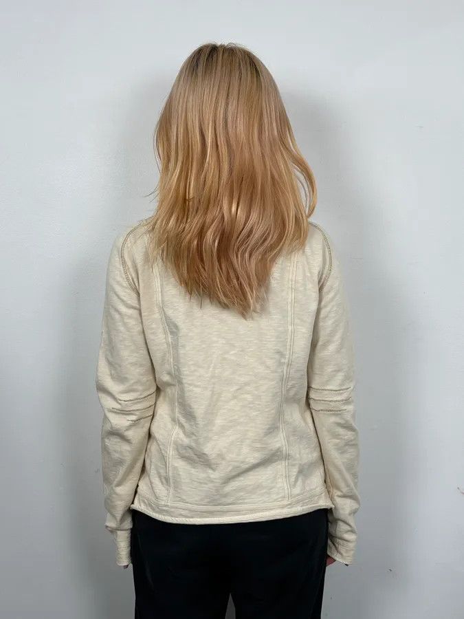 Marithe + Francois Girbaud 2000s Marithé + François Girbaud Creamy Beige Buttoned Cardigan Size M / US 6-8 / IT 42-44 - 3 Thumbnail