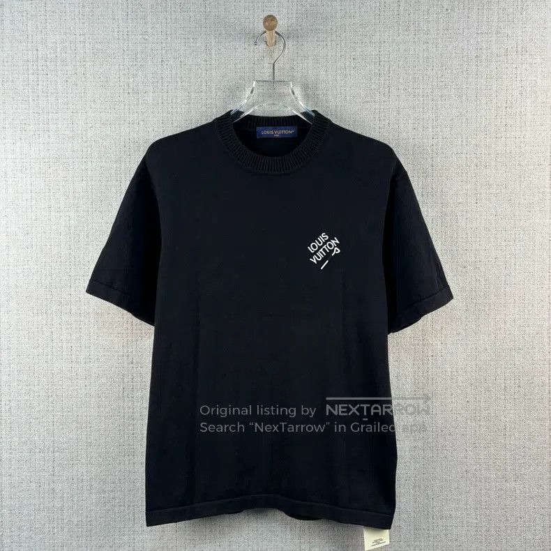 Louis Vuitton Louis Vuitton FW22 Pin Letter Embroidery Logo Crew Neck Sh Size US L / EU 52-54 / 3 - 1 Thumbnail