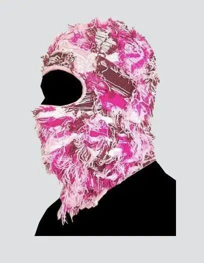 Japanese Brand Balaclava Distressed Knitted Fuzzy Beanie Hat Size ONE SIZE - 3 Thumbnail
