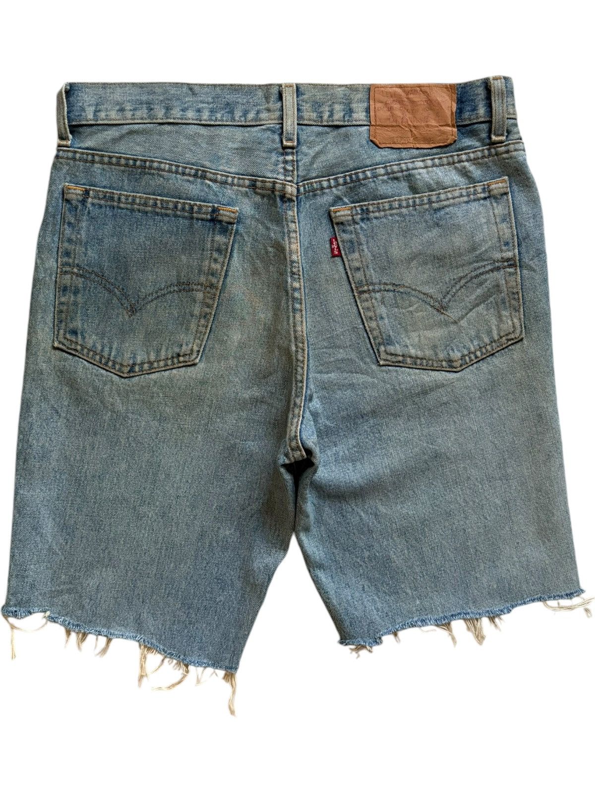 Levi's Vintage 90s Levis 517 Mud Wash Distressed Jean Shorts Jorts Size US 33 - 2 Thumbnail