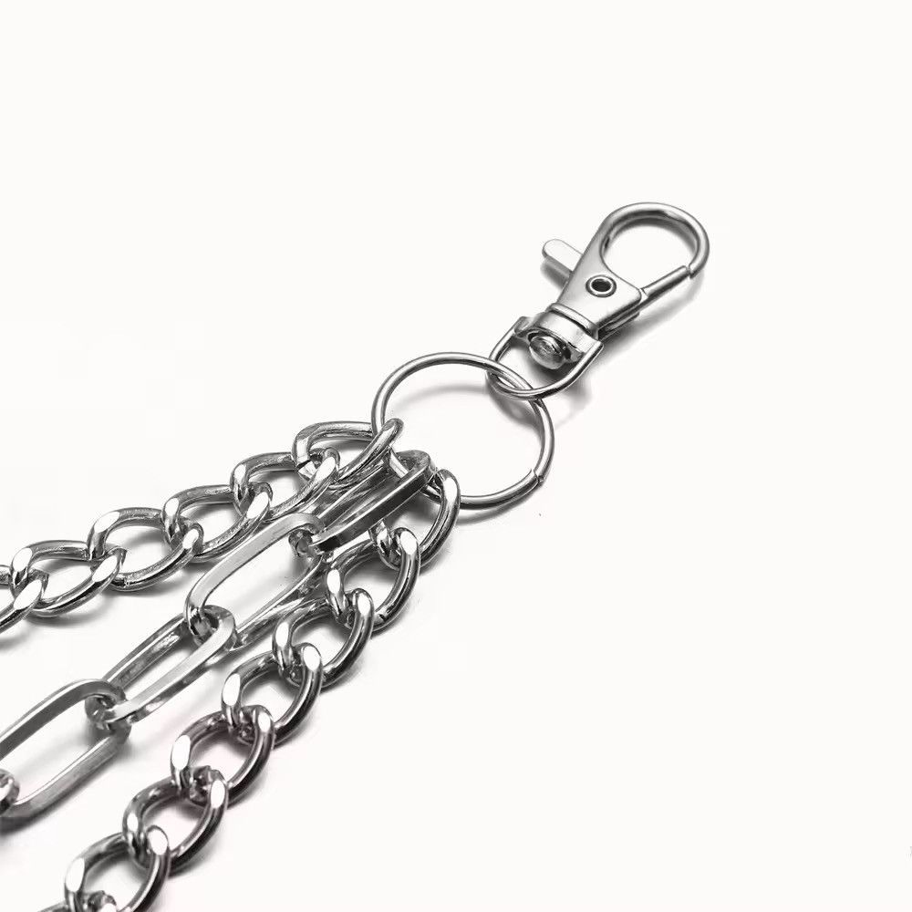Jewelry Triple Spike Keychains Pant Chains Size ONE SIZE - 7 Thumbnail