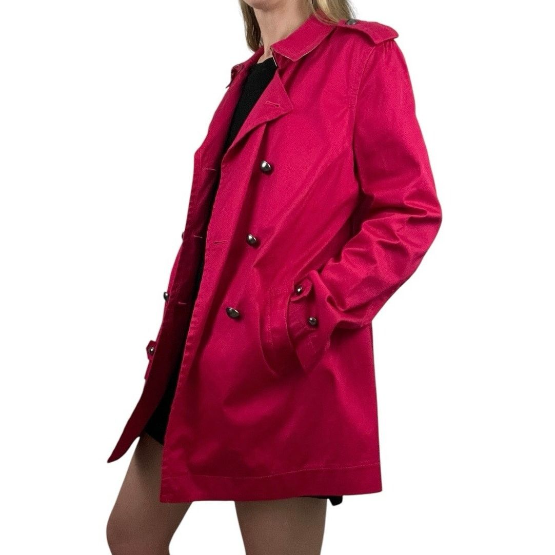 Tommy Hilfiger Tommy Hilfiger Vibrant Pink Button Down Collared Coat Size M / US 6-8 / IT 42-44 - 3 Thumbnail