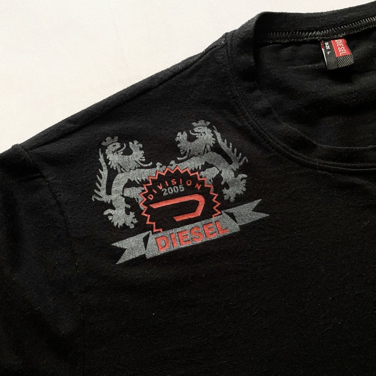 Diesel 00s Rare Diesel Big Logo Cute Ed Hardy Vibe T-Shirt Tee Y2K Size L / US 10 / IT 46 - 5 Thumbnail