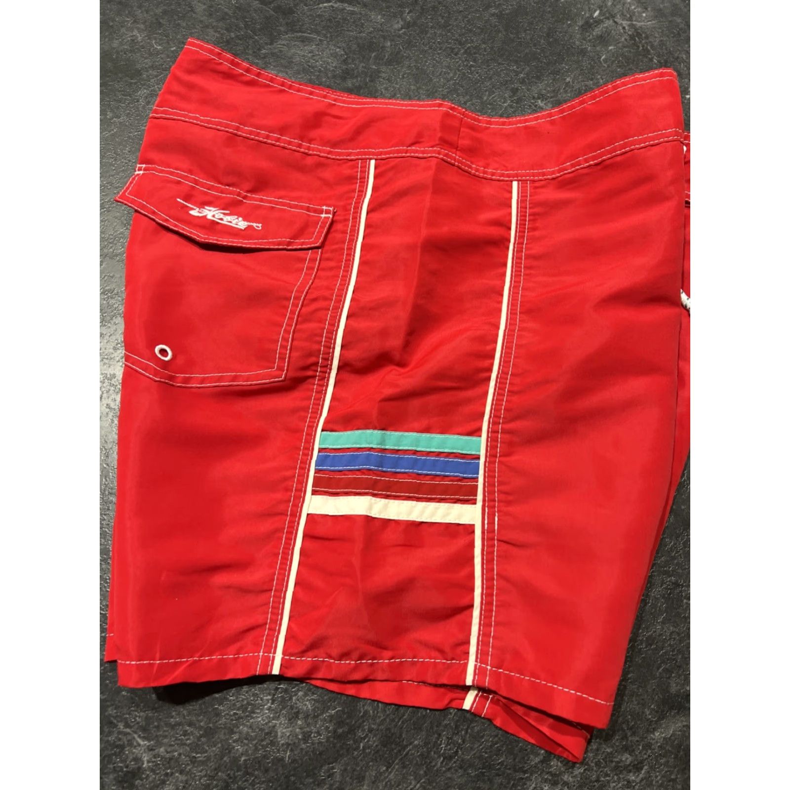 Vintage Hobie Board Shorts 38 Red Stripes Classic Hobie 38 Men Surfing Board Shorts Red Stripes Adult Regular Men's Garment Bottom Nylon Polyester 100% Nylon Size US 38 / EU 54 - 5 Thumbnail