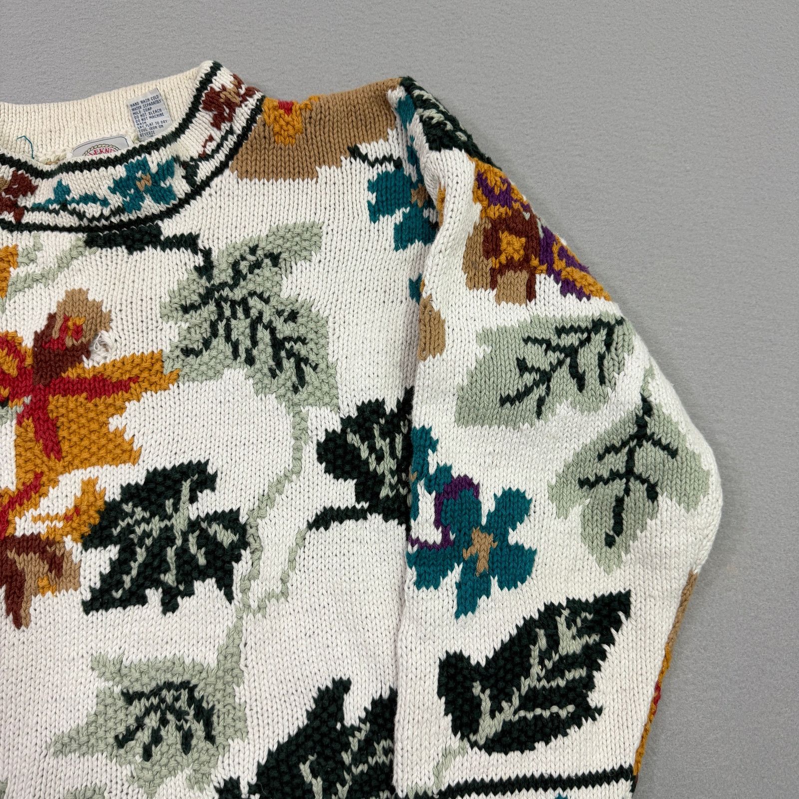 Vintage Vintage Cape Isle Knitters Sweater Women's Small Floral 90s Size S / US 4 / IT 40 - 5 Thumbnail