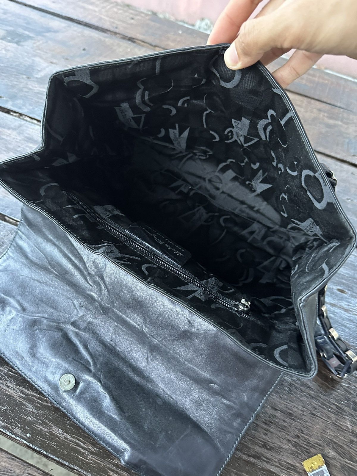 Salvatore Ferragamo Selvatore ferragamo black leather chain shoulder bag Size ONE SIZE - 13 Thumbnail