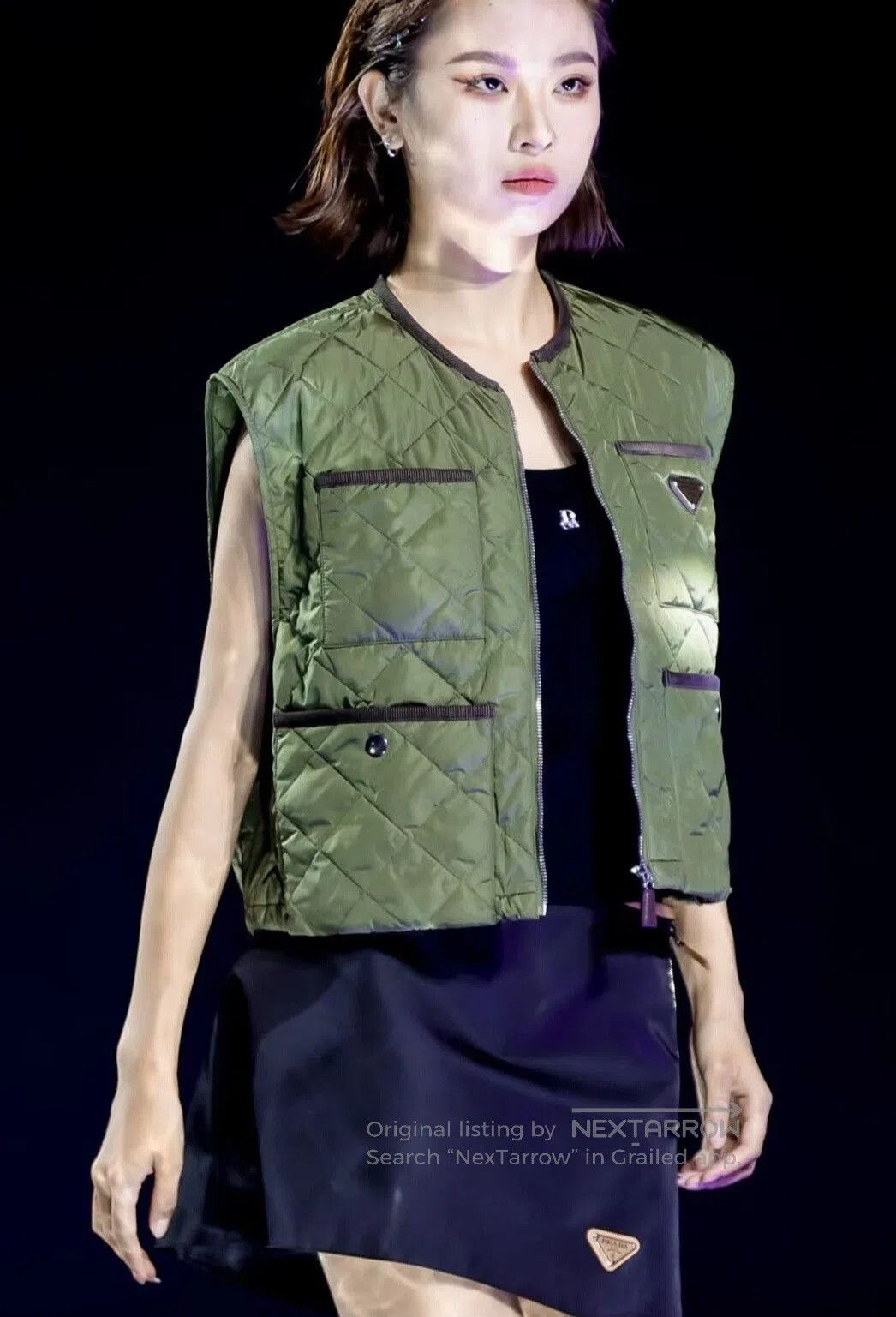 Prada Prada Military Green Padded Short Vest. Size S / US 4 / IT 40 - 2 Thumbnail
