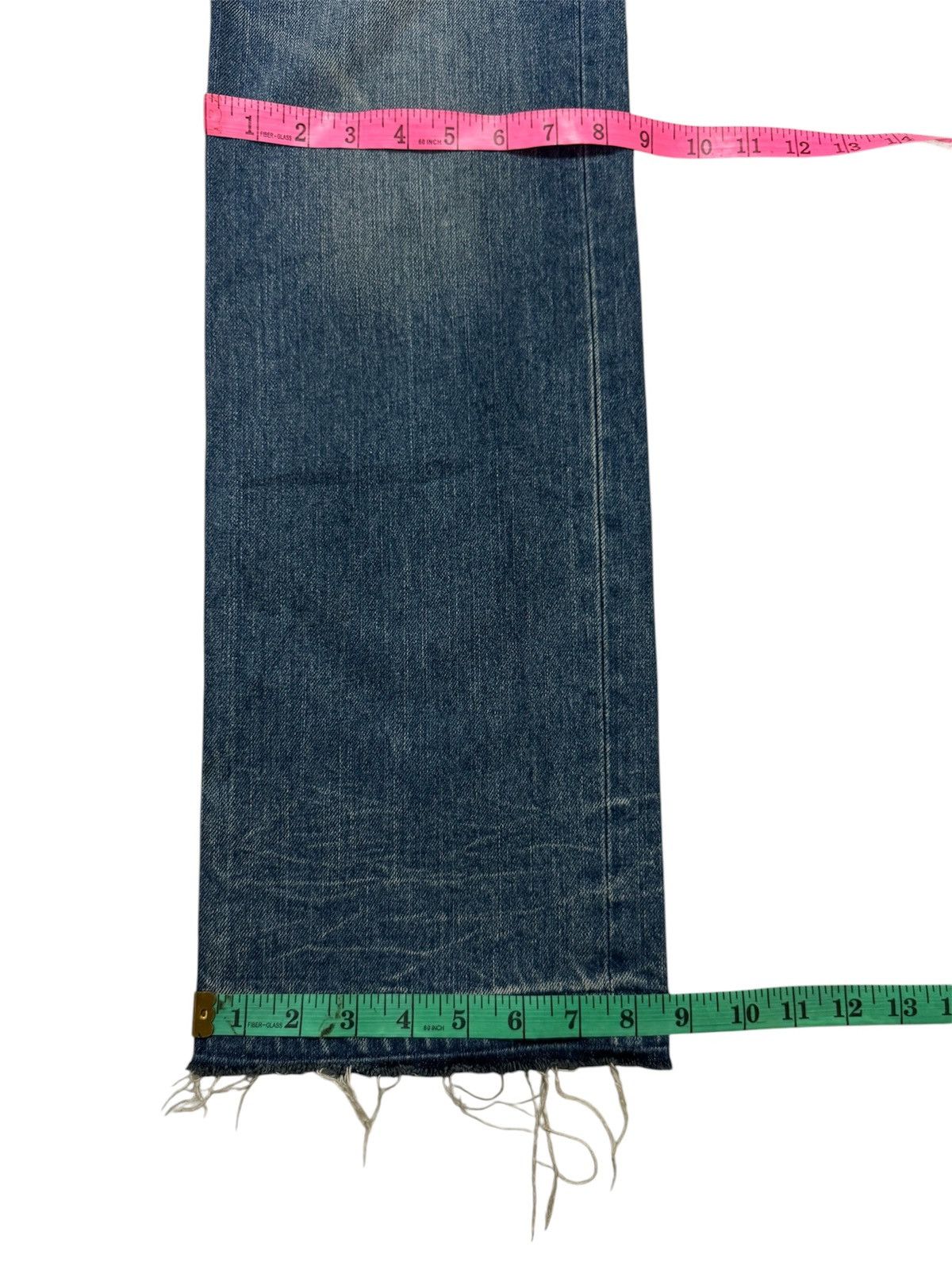 Japanese Brand JAPANESE DESIGN DOUBLE WAIST DISTRESSED DENIM JEANS Size US 34 / EU 50 - 19 Thumbnail