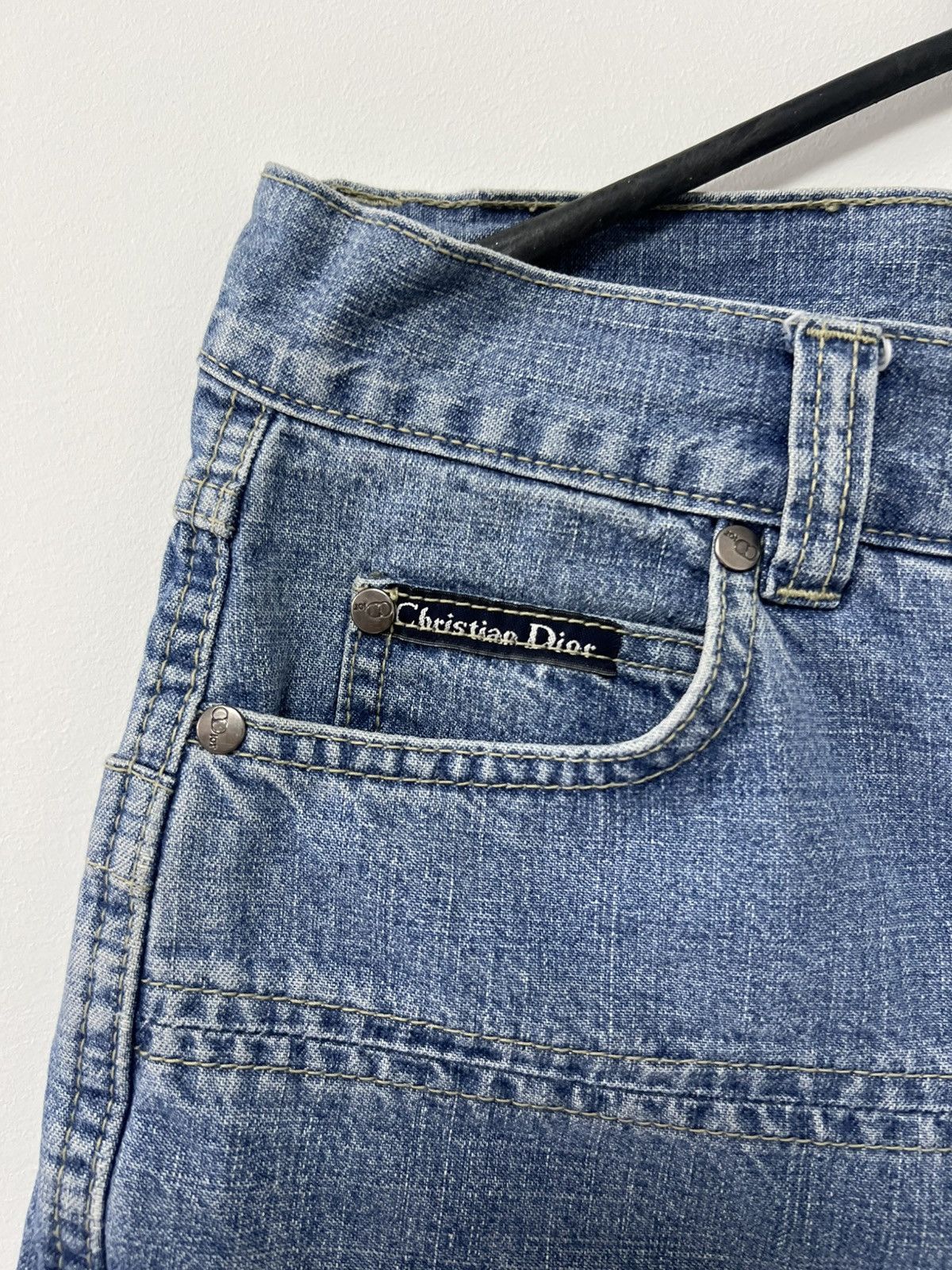 Dior × Vintage Vintage 90’s Christian Dior Paris Blue Washed Jeans Shorts S Size US 28 / EU 44 - 16 Thumbnail