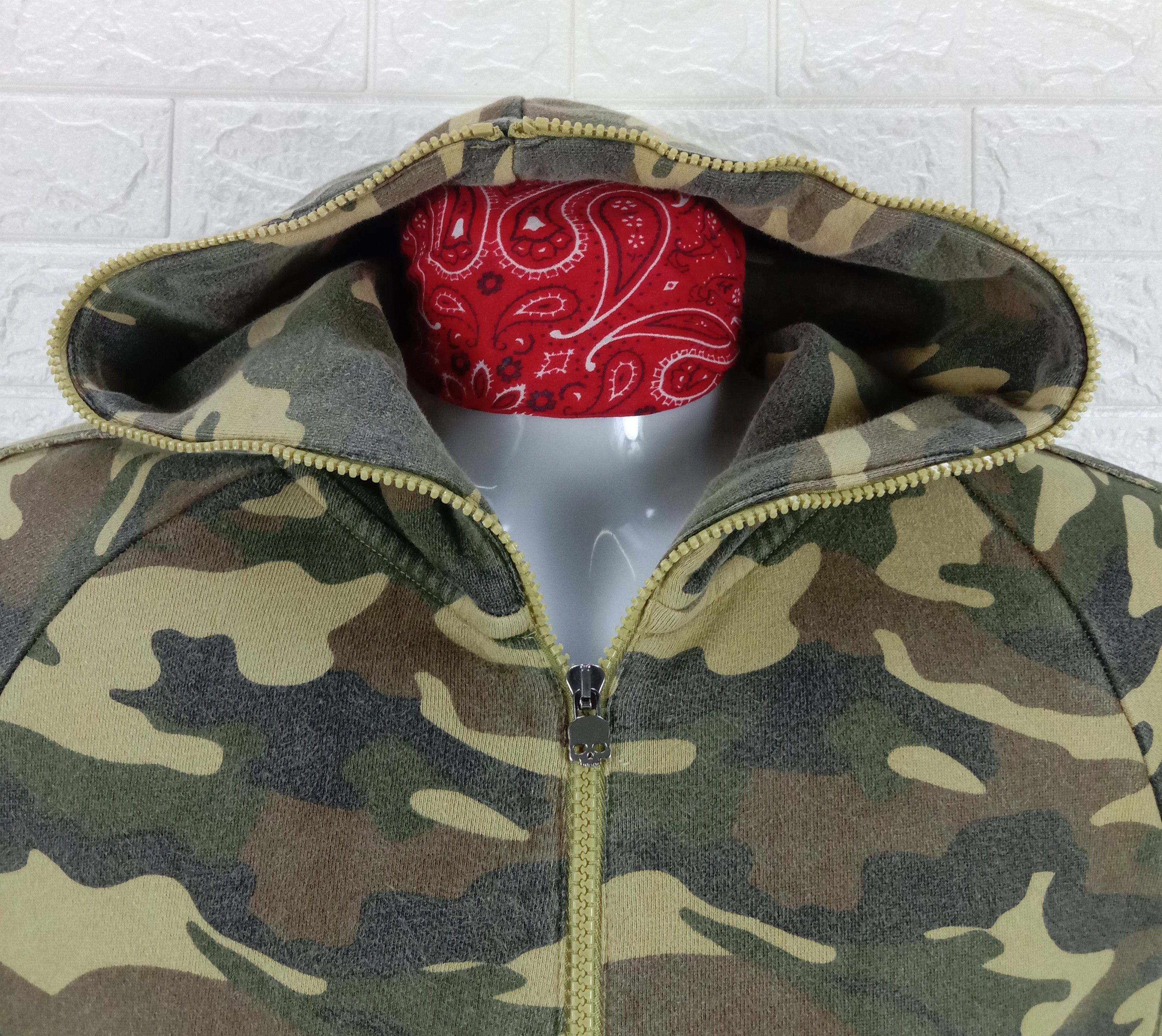 HYDROGEN Hydrogen Camo Black Diamond Skull Patched Hoodie Sweatshirt Size US M / EU 48-50 / 2 - 6 Thumbnail