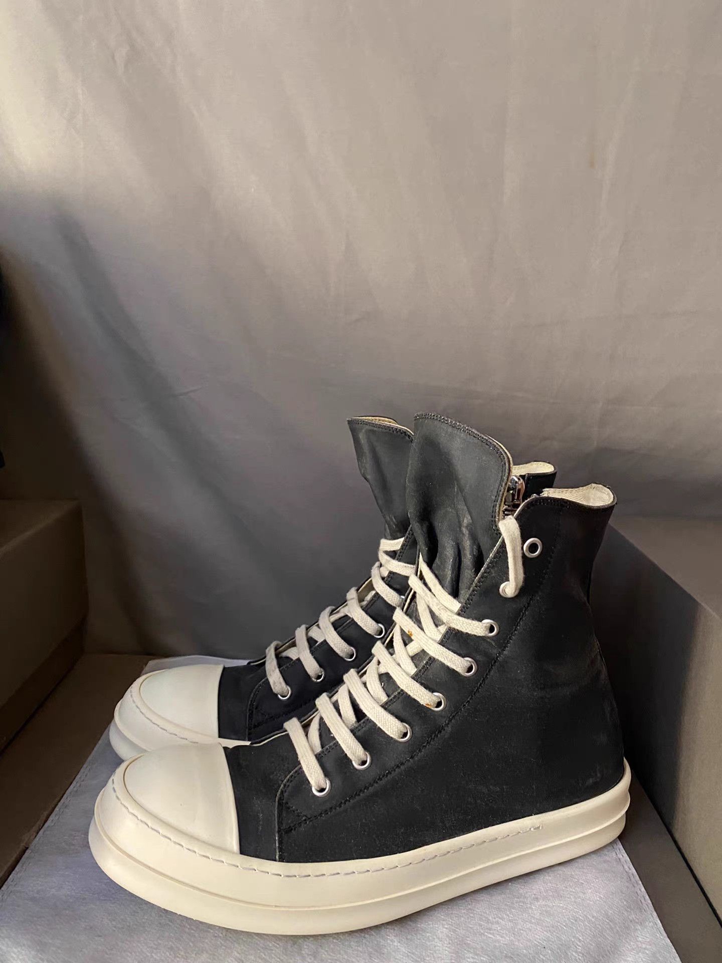 Rick Owens Rick Owens Waxed Canvas Jumbo Low Size US 9 / EU 42 - 1 Thumbnail