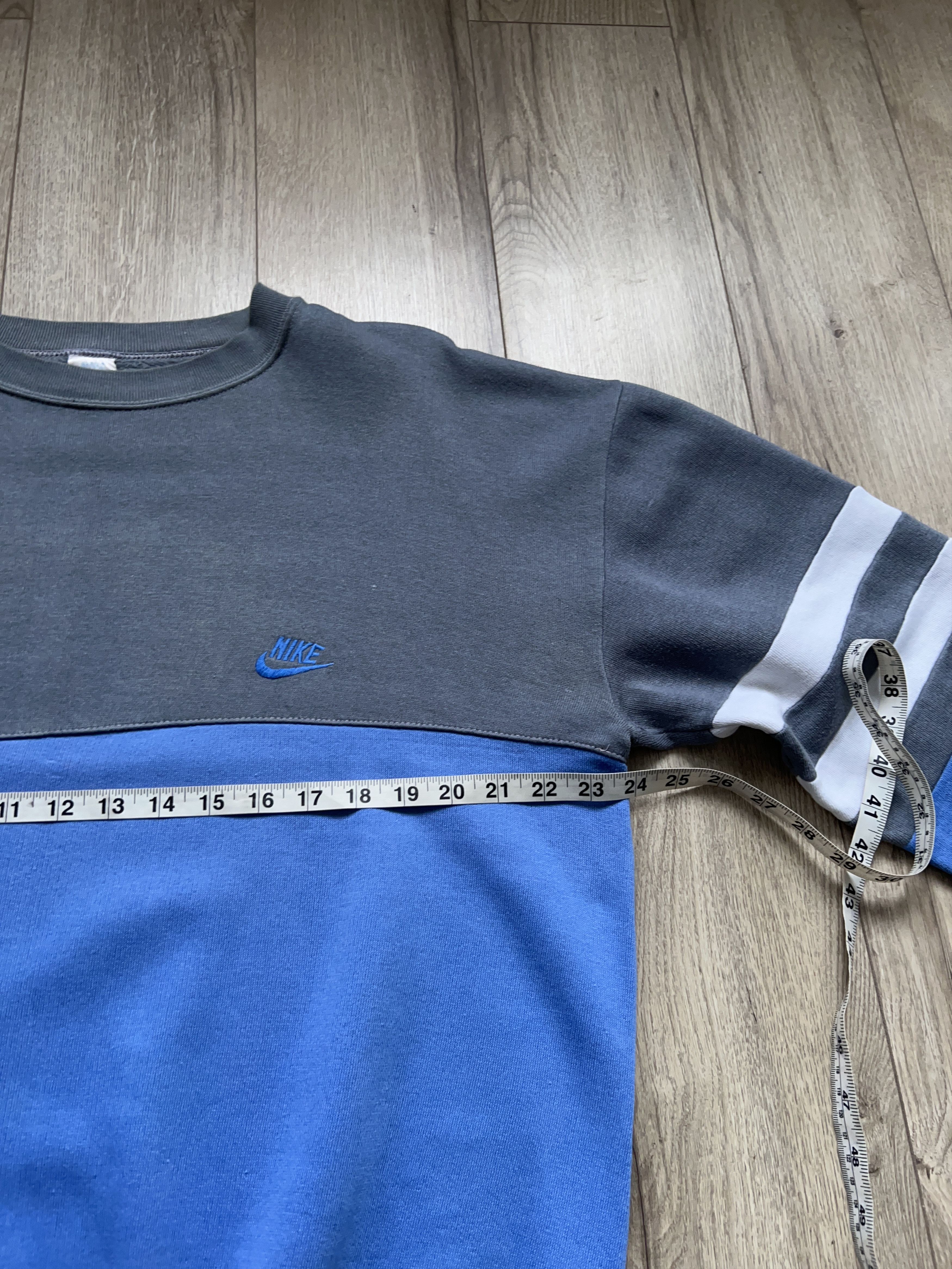 Nike × Vintage Sweatshirt Pullover Blue Gray Cotton Made in Italy Size XL Size US XL / EU 56 / 4 - 7 Thumbnail