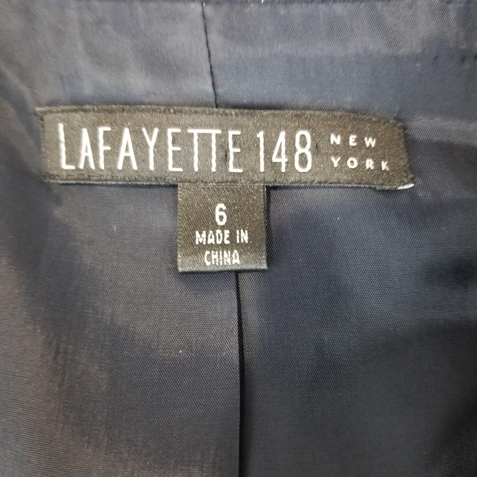 Lafayette 148 Lafayette 148 New York Blazer Womens 6 Blue Wool Stretch Size M / US 6-8 / IT 42-44 - 3 Thumbnail