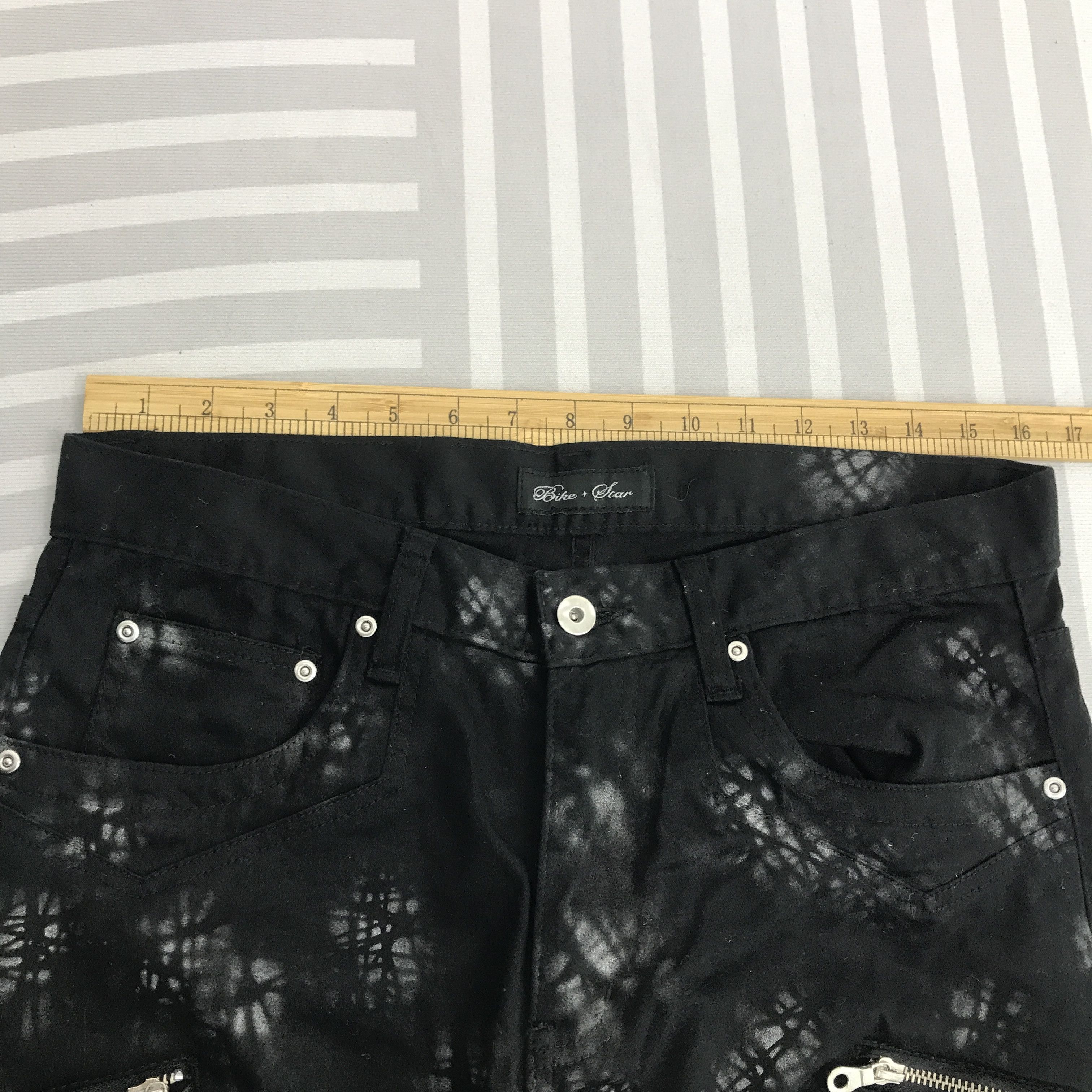 Japanese Brand Vintage Flare Japan style Bike Star Bootcut Black pants Size US 32 / EU 48 - 7 Thumbnail