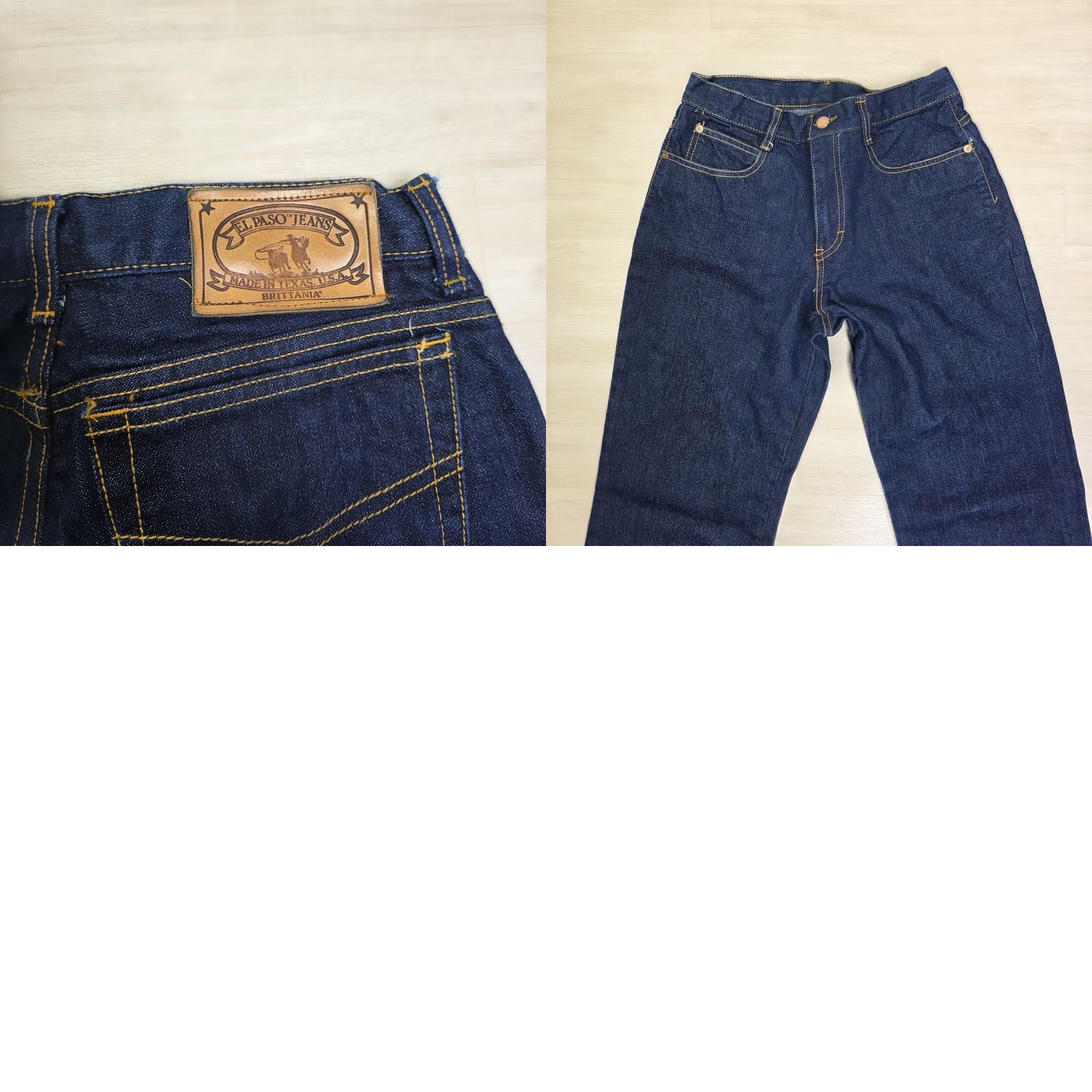 Denime VINTAGE Brittania El Paso Jeans Womens Blue Denim Jeans 80s 26 x 34 Size 11 L Texas Mens Womens Girls Size 32" / US 10 / IT 46 - 8 Thumbnail