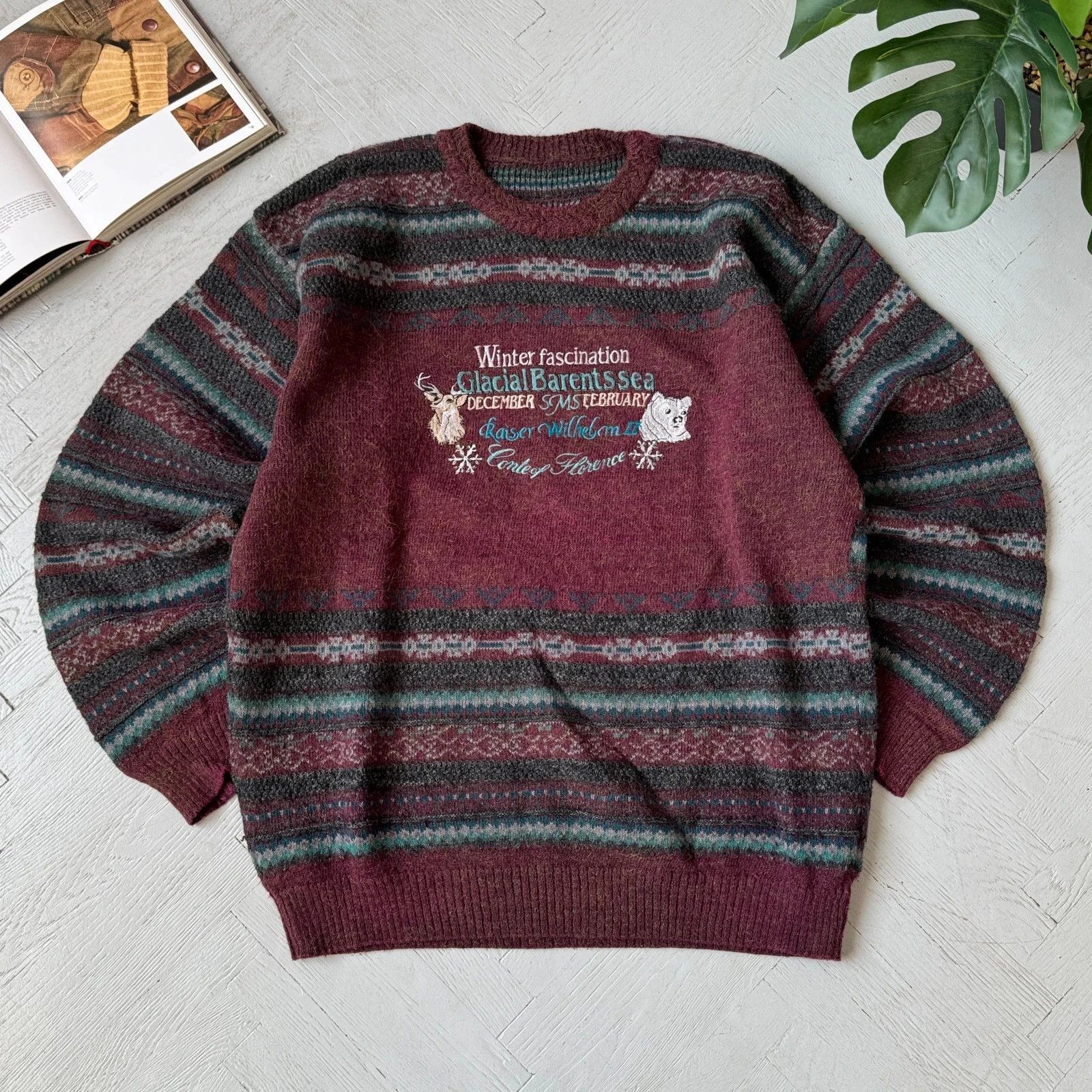 Vintage Vintage Chunky Knit Wool Blend Sweater Elegant Oversized Size US L / EU 52-54 / 3 - 1 Thumbnail