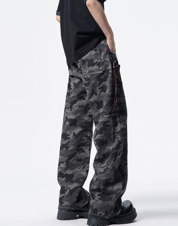 Japanese Brand American patchwork baggy camouflage curved casual pants Size US 32 / EU 48 - 3 Thumbnail