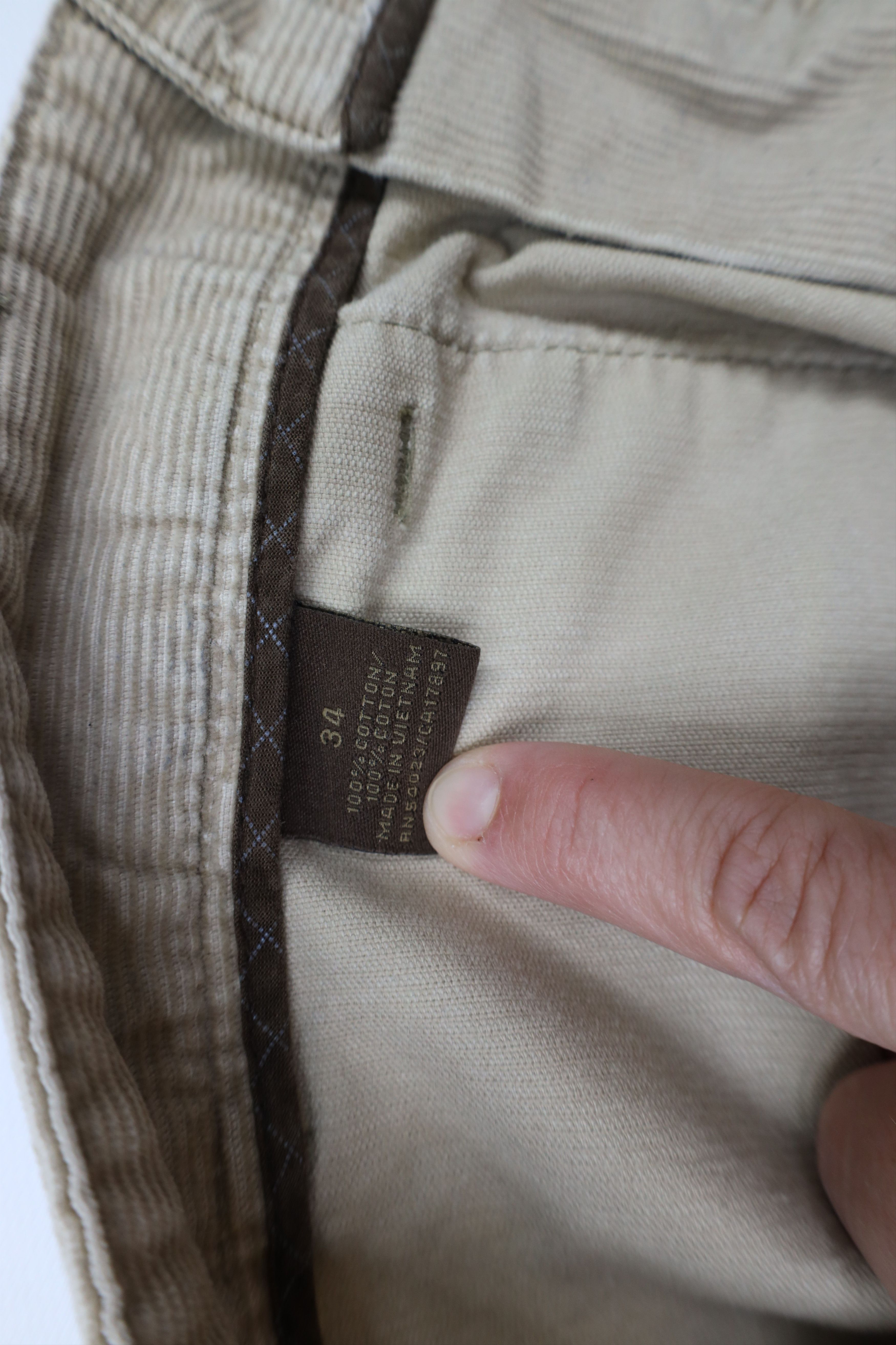 Vintage Vintage 90s Streetwear Surplus Corduroy Shorts Beige Size US 34 / EU 50 - 8 Thumbnail