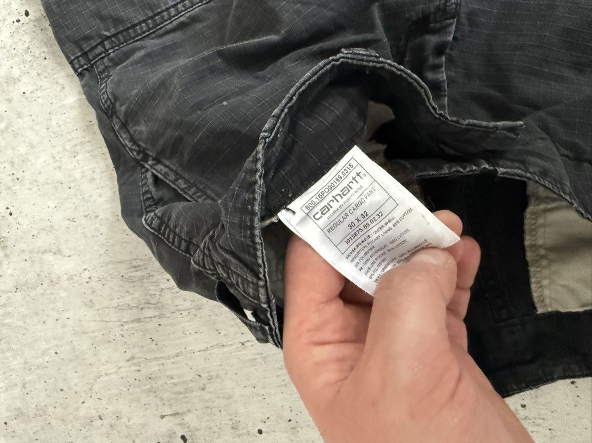 Carhartt Carhartt WIP Regular Cargo Pants Black Ripstop Faded Vintage Size US 30 / EU 46 - 12 Thumbnail