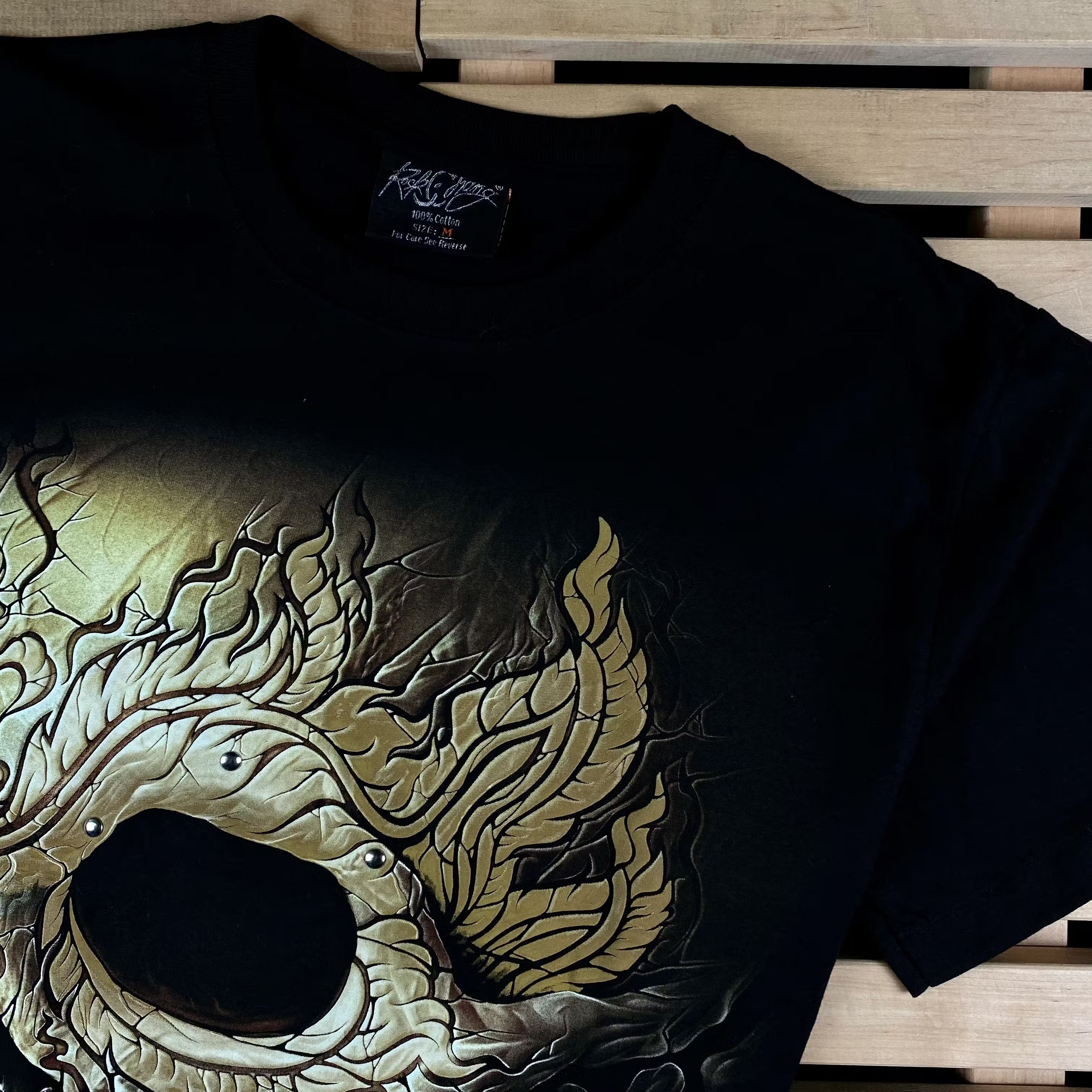Band Tees × Vintage Mens Vintage Rock T Shirt Skulls Size M Size US M / EU 48-50 / 2 - 2 Thumbnail