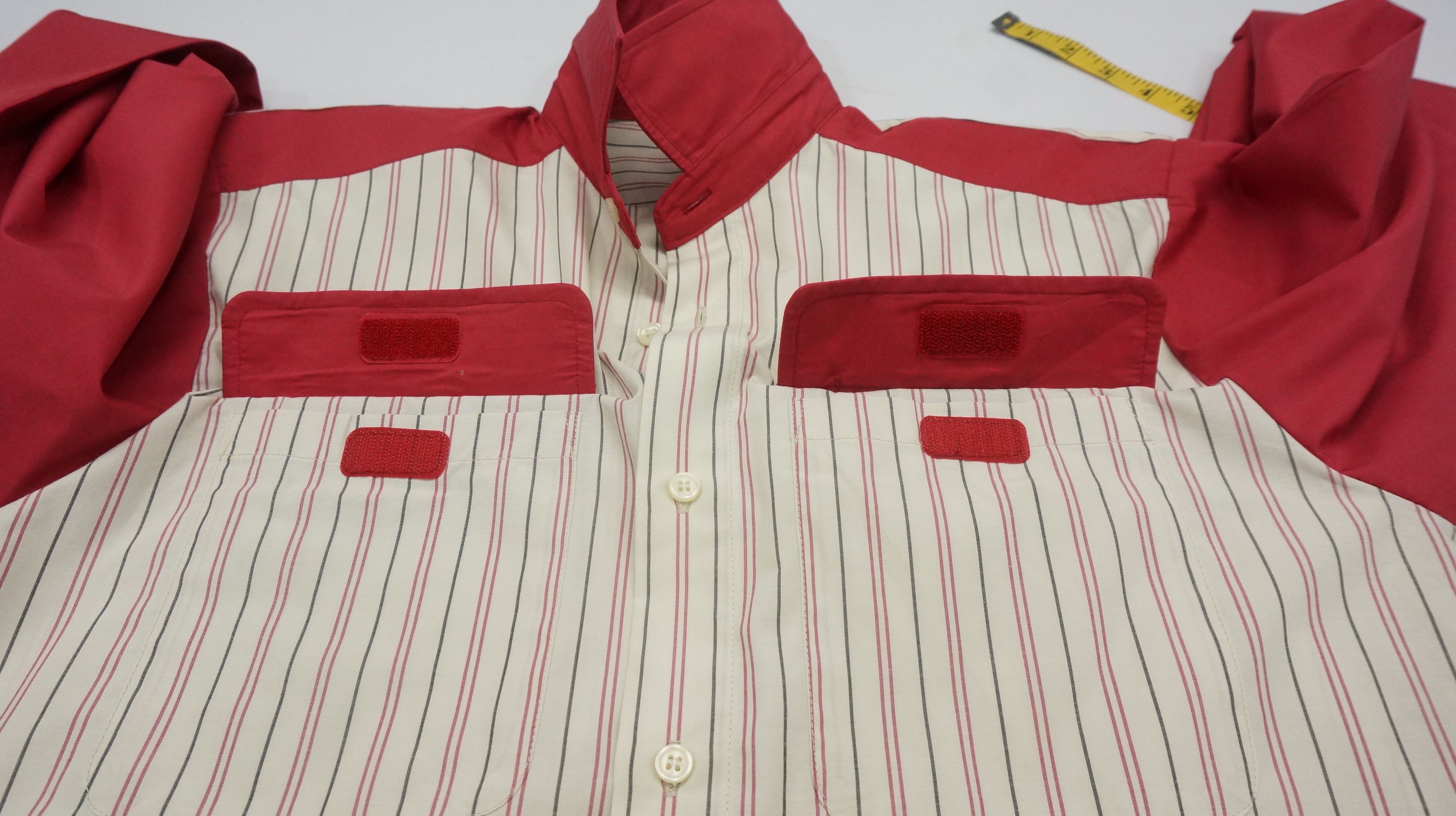 Japanese Brand 🔥 Vtg ENEOS Button Up Long Sleeve Red Stripes Design Shirt Size US M / EU 48-50 / 2 - 6 Thumbnail