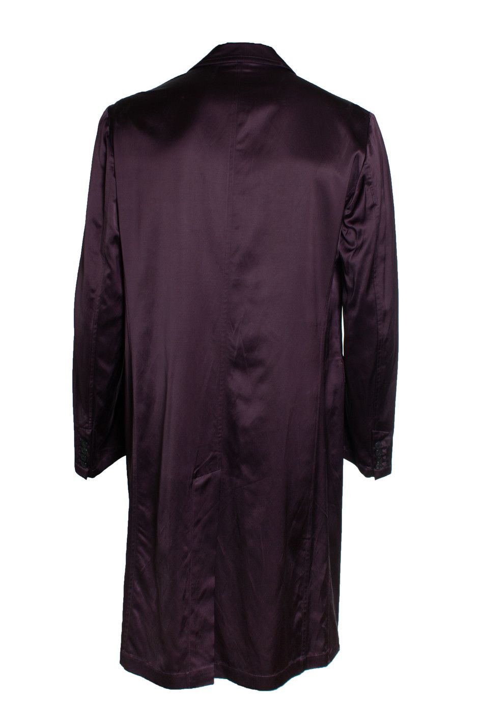Dries Van Noten Dries van Noten, Shiny overcoat in burgundy Size US L / EU 52-54 / 3 - 2 Thumbnail