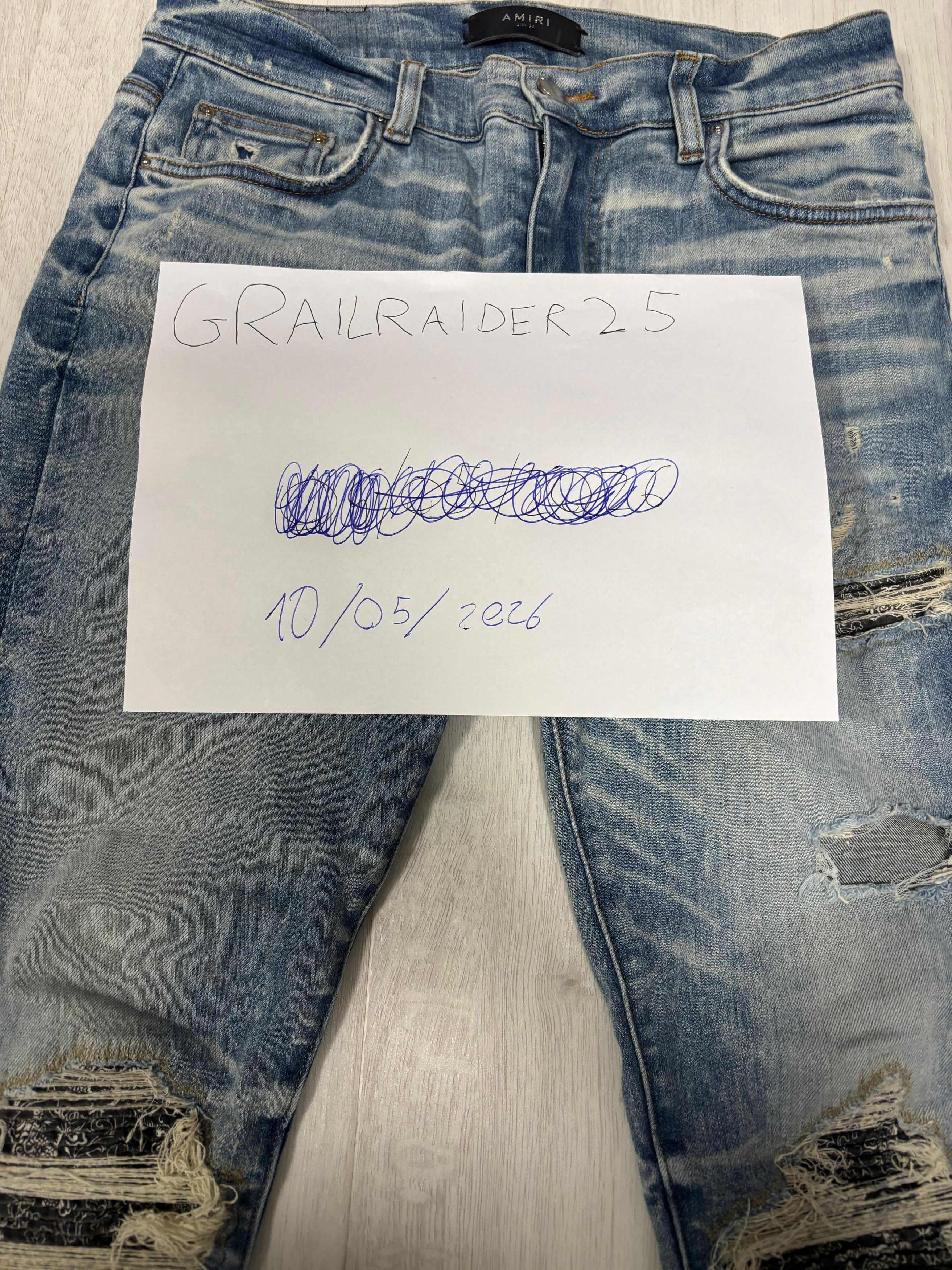 Amiri 🔥 AMIRI MX1 BANDANA PATCH JEANS - SIZE 32 - CRAZY STEAL! 🔥 Size US 32 / EU 48 - 2 Thumbnail