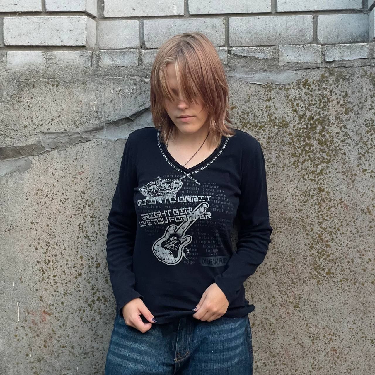 Japanese Brand × Vintage Vintage Japanese Style Long-sleeve T-shirts Grunge Y2K 00s Size M / US 6-8 / IT 42-44 - 1 Thumbnail