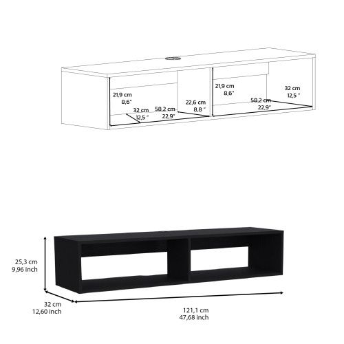 Designer × Homemade Klein FloatingTV Stand, Space-Saver Design with Functional S Size US L / EU 52-54 / 3 - 5 Thumbnail