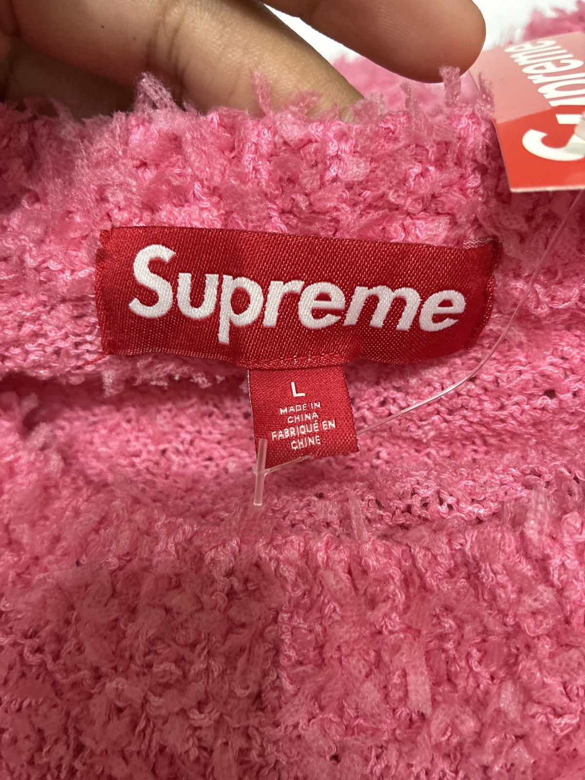 Supreme Supreme Textured Arc Sweater Pink Size US L / EU 52-54 / 3 - 8 Thumbnail