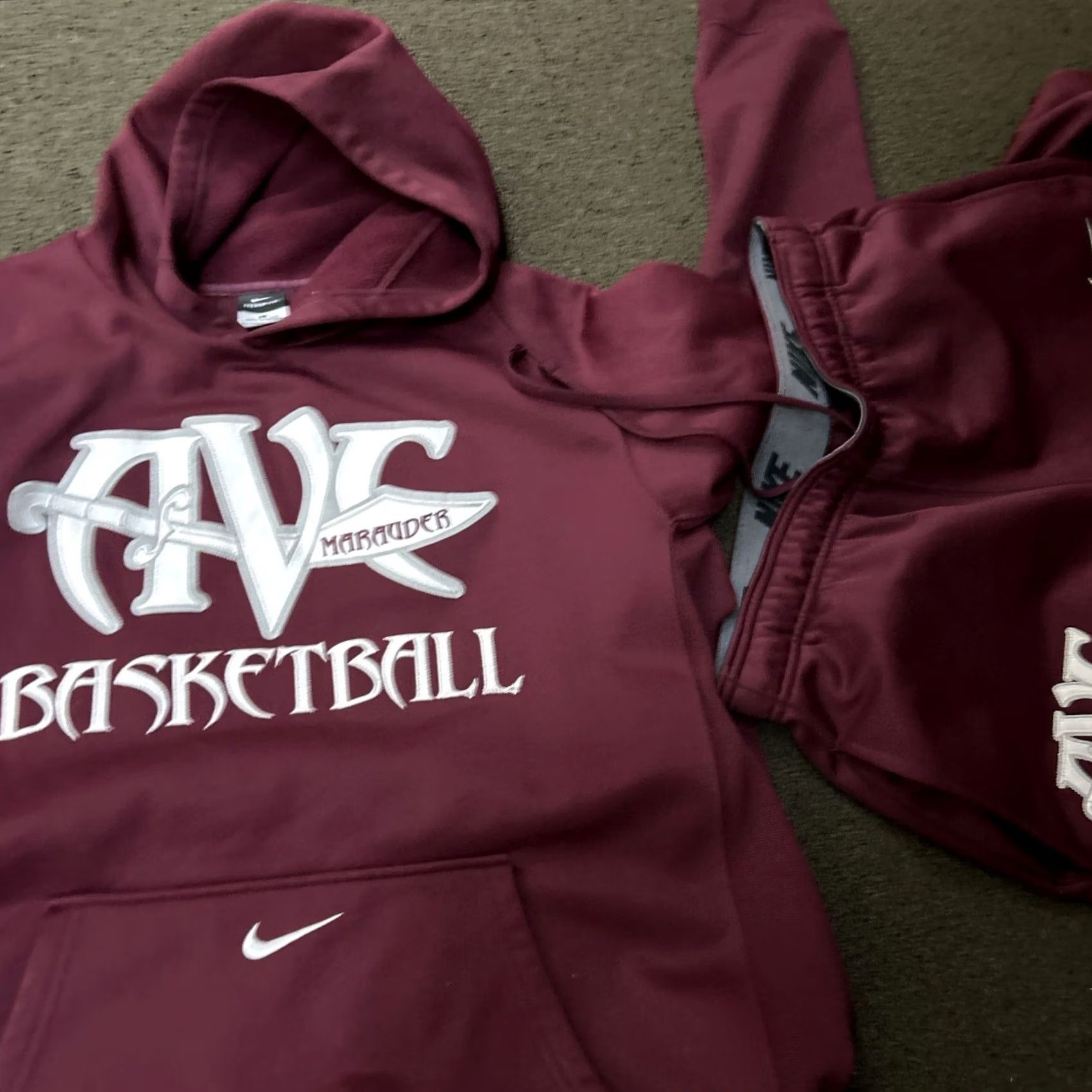 Vintage VINTAGE Antelope Valley Marauders Sweatsuit L Burgundy Men Shirt/Hoodie? Size US L / EU 52-54 / 3 - 2 Thumbnail
