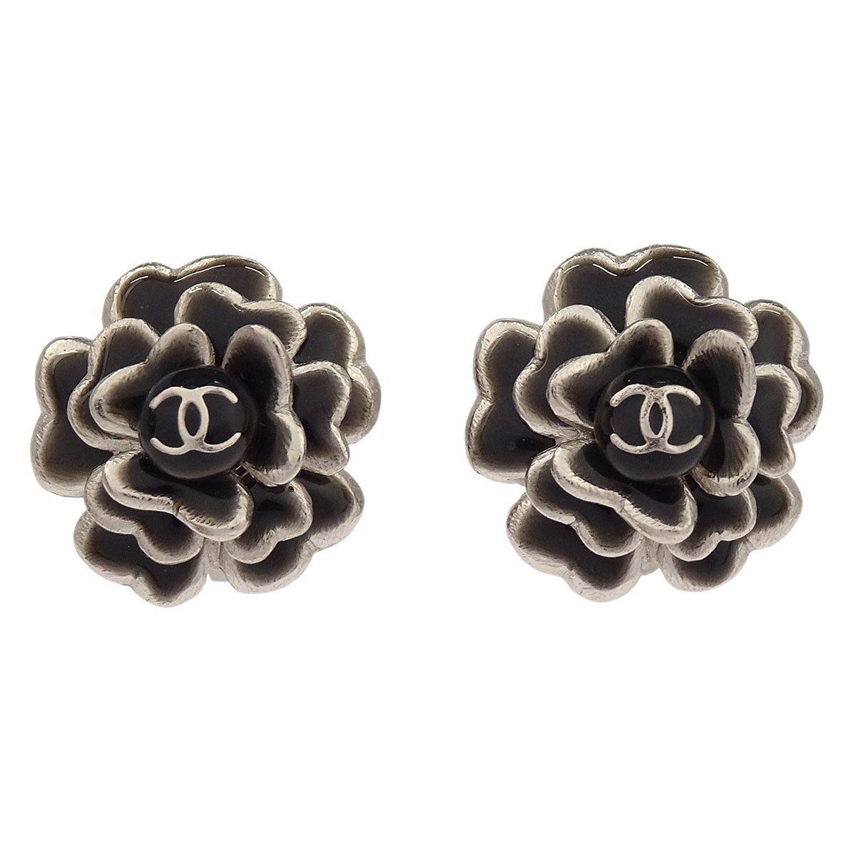 Chanel Chanel Vintage Camellia Earrings Enamel Size ONE SIZE - 1 Thumbnail