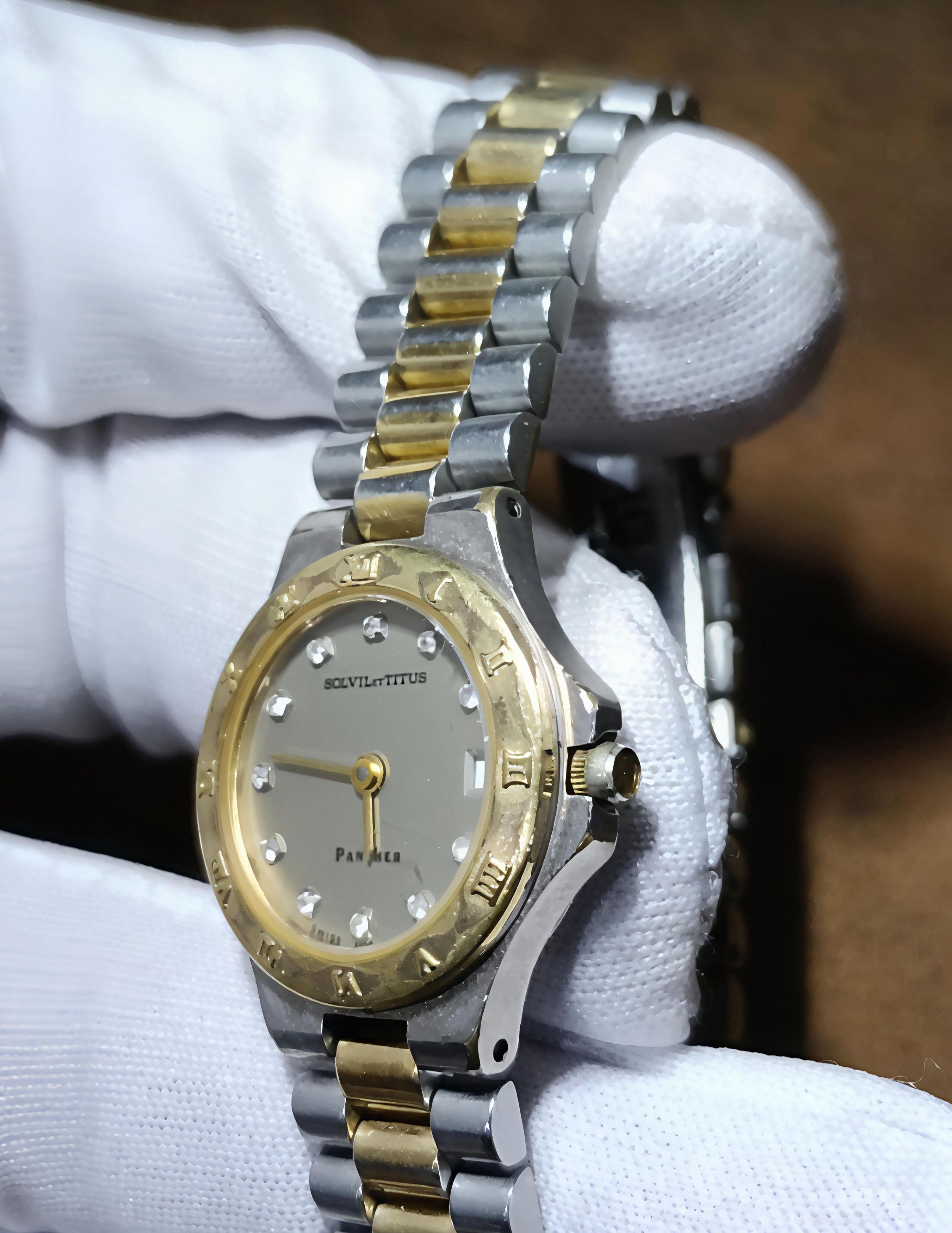Vintage Vintage solvil et Titus panther two tone diamond watch Size ONE SIZE - 1 Thumbnail