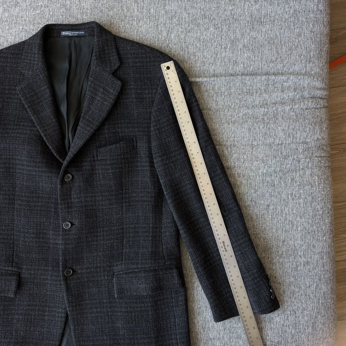 Polo Ralph Lauren Cashmere Wool Blend Windowpane Blazer Corneliani Charcoal Size 42L - 16 Thumbnail
