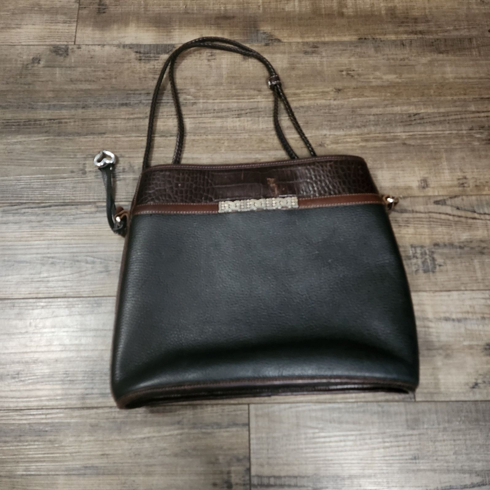 Brighton VTG Brighton handbag black and brown see pics worn spot E Size ONE SIZE - 1 Thumbnail