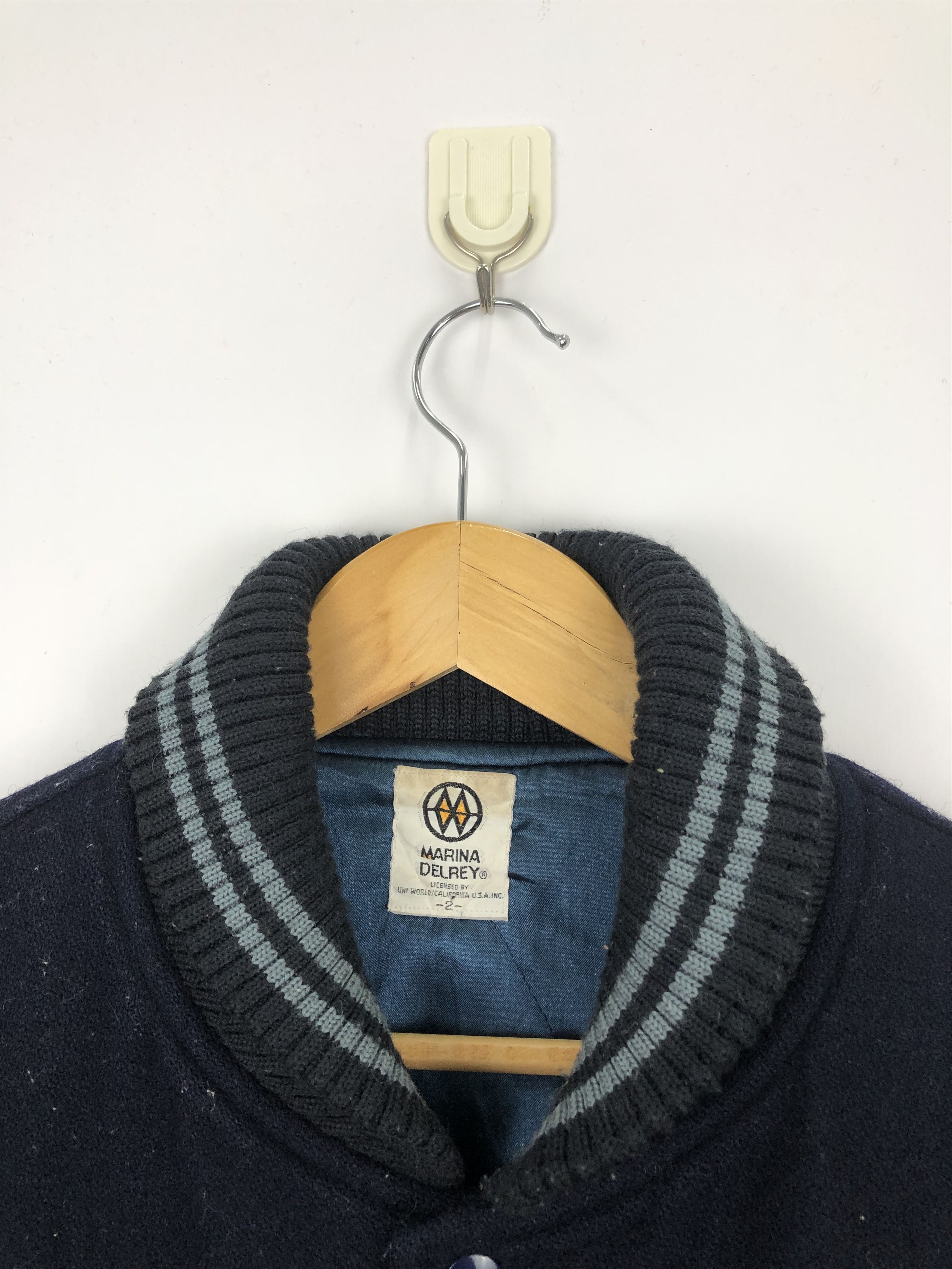 Vintage Vintage 90s Marina Delrey Wool Varsity Jacket V0444 Size US M / EU 48-50 / 2 - 8 Thumbnail