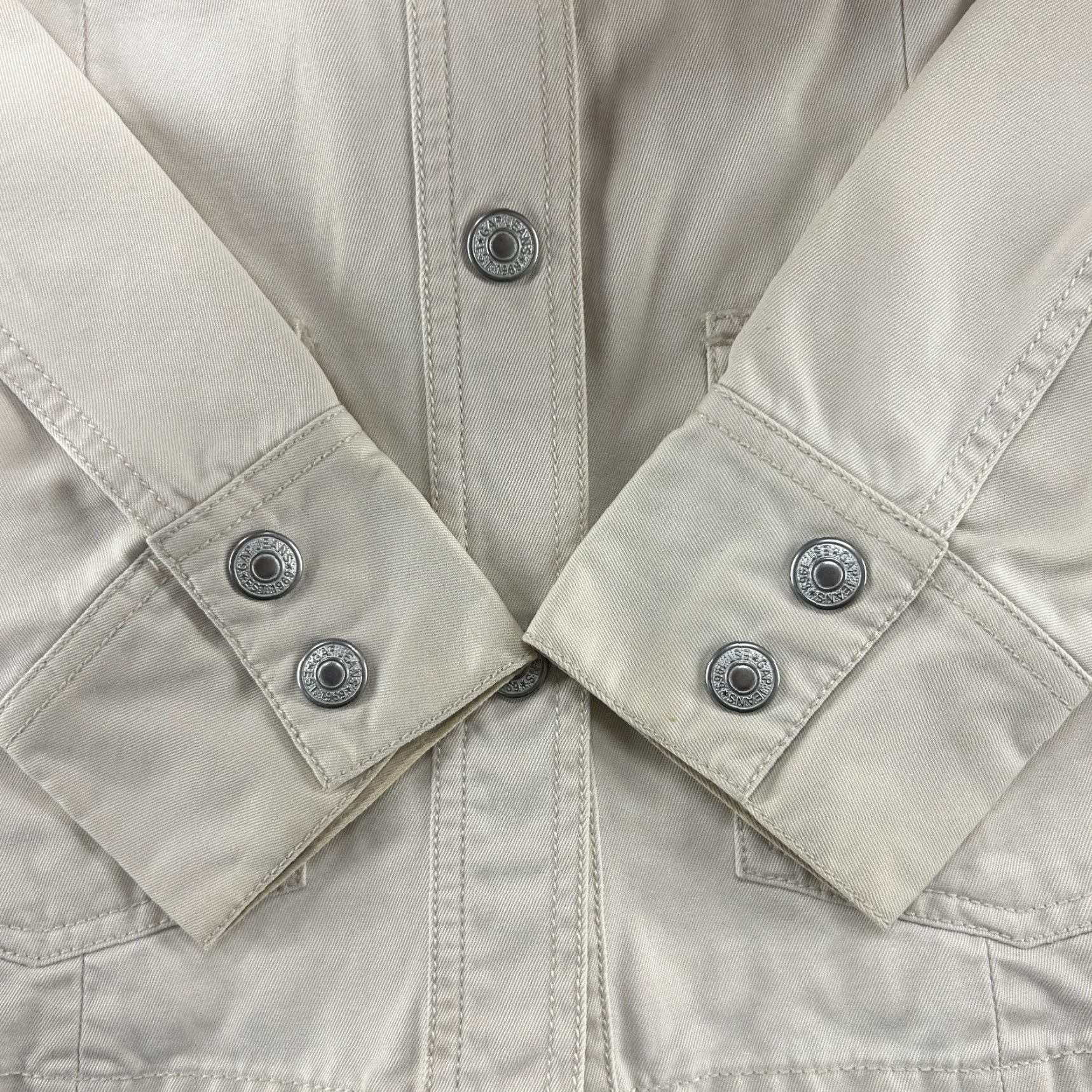 Gap VINTAGE Gap Jacket Womens Small Beige Khaki Regular Button Up Utility Safari Y2K 90s Size S / US 4 / IT 40 - 2 Thumbnail