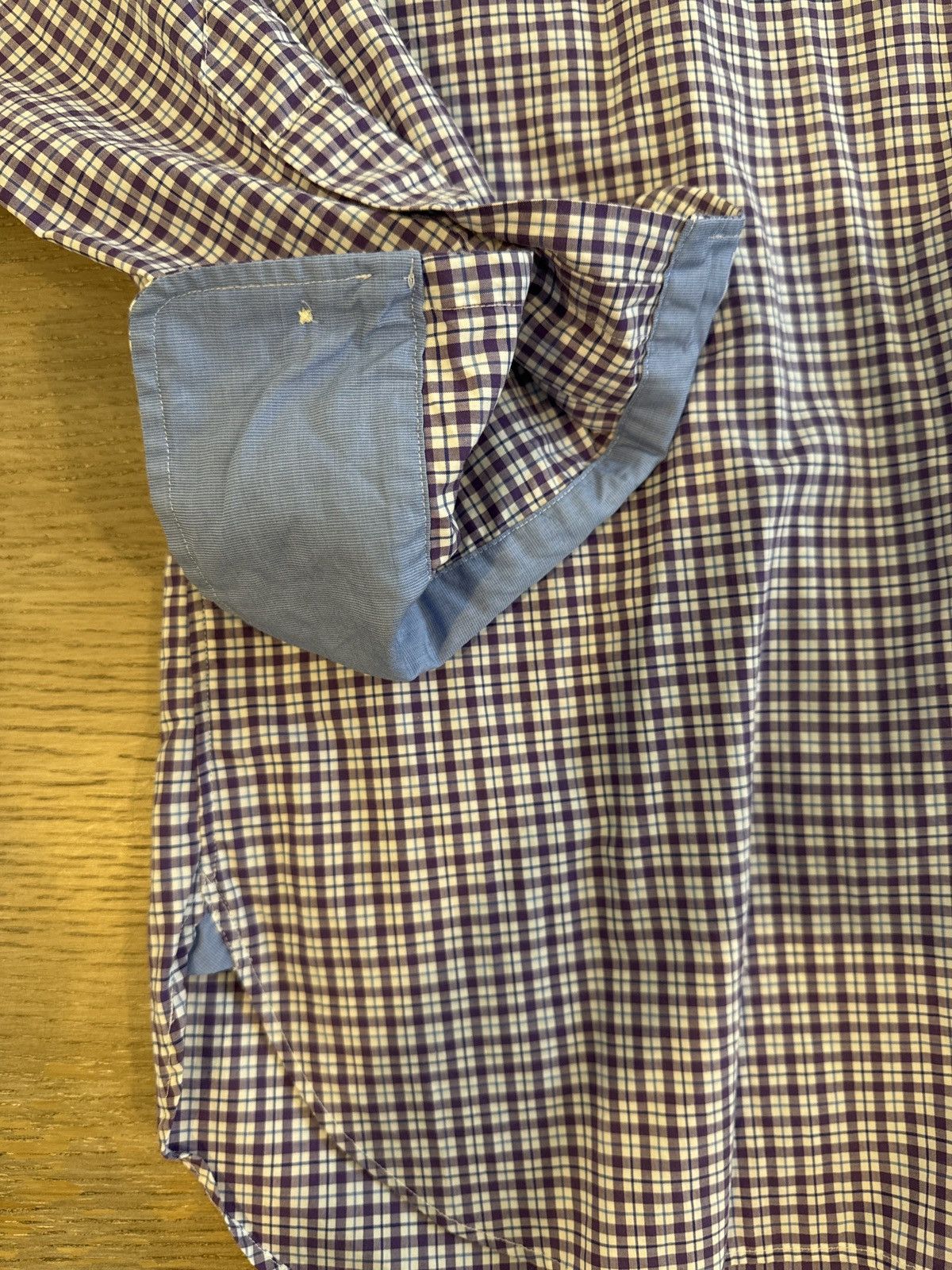 Polo Ralph Lauren Purple and blue plaid dress shirt Size US XL / EU 56 / 4 - 4 Thumbnail