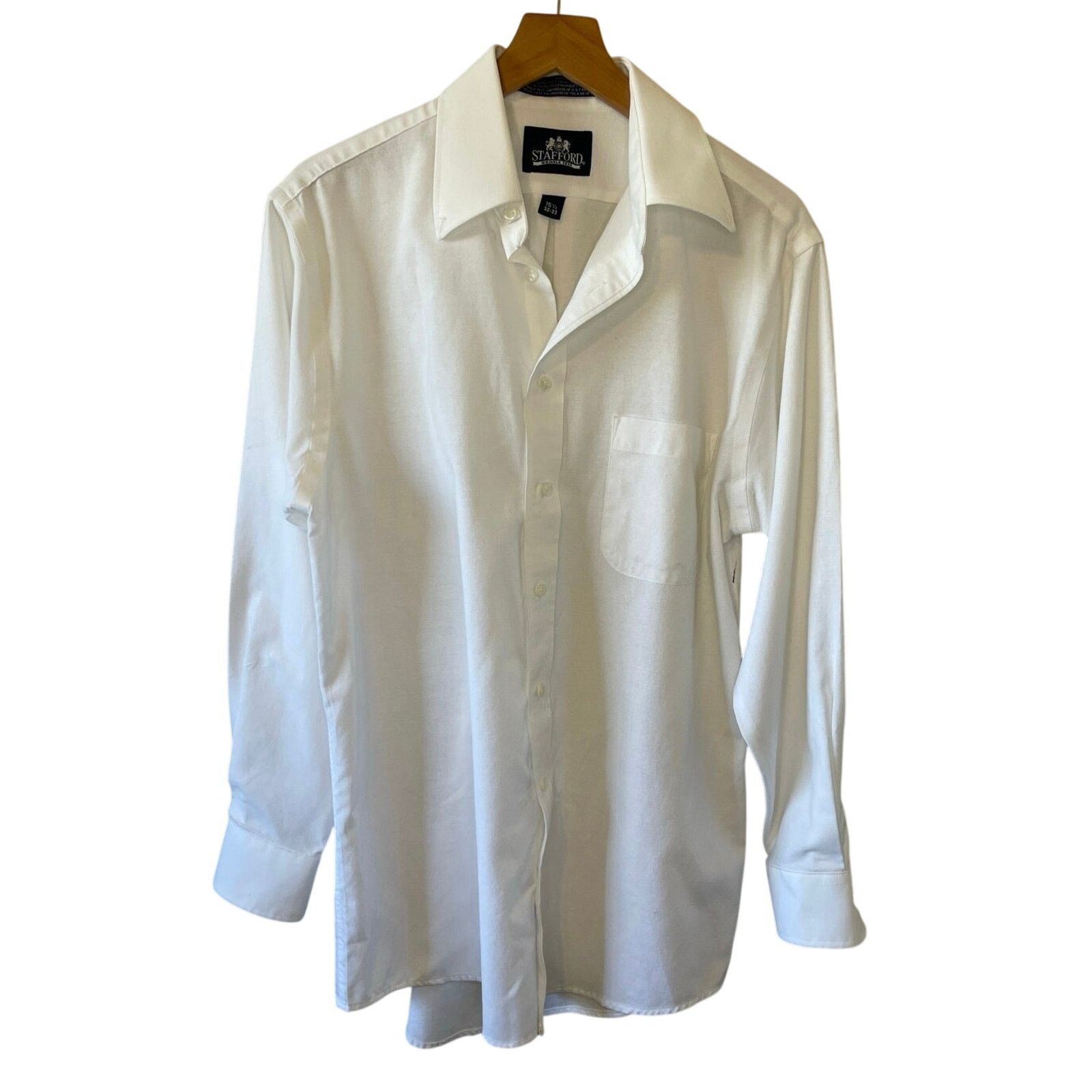 stafford white dress shirts The Solid Weave Sleeve Style Stafford Dress Shirts and Ties