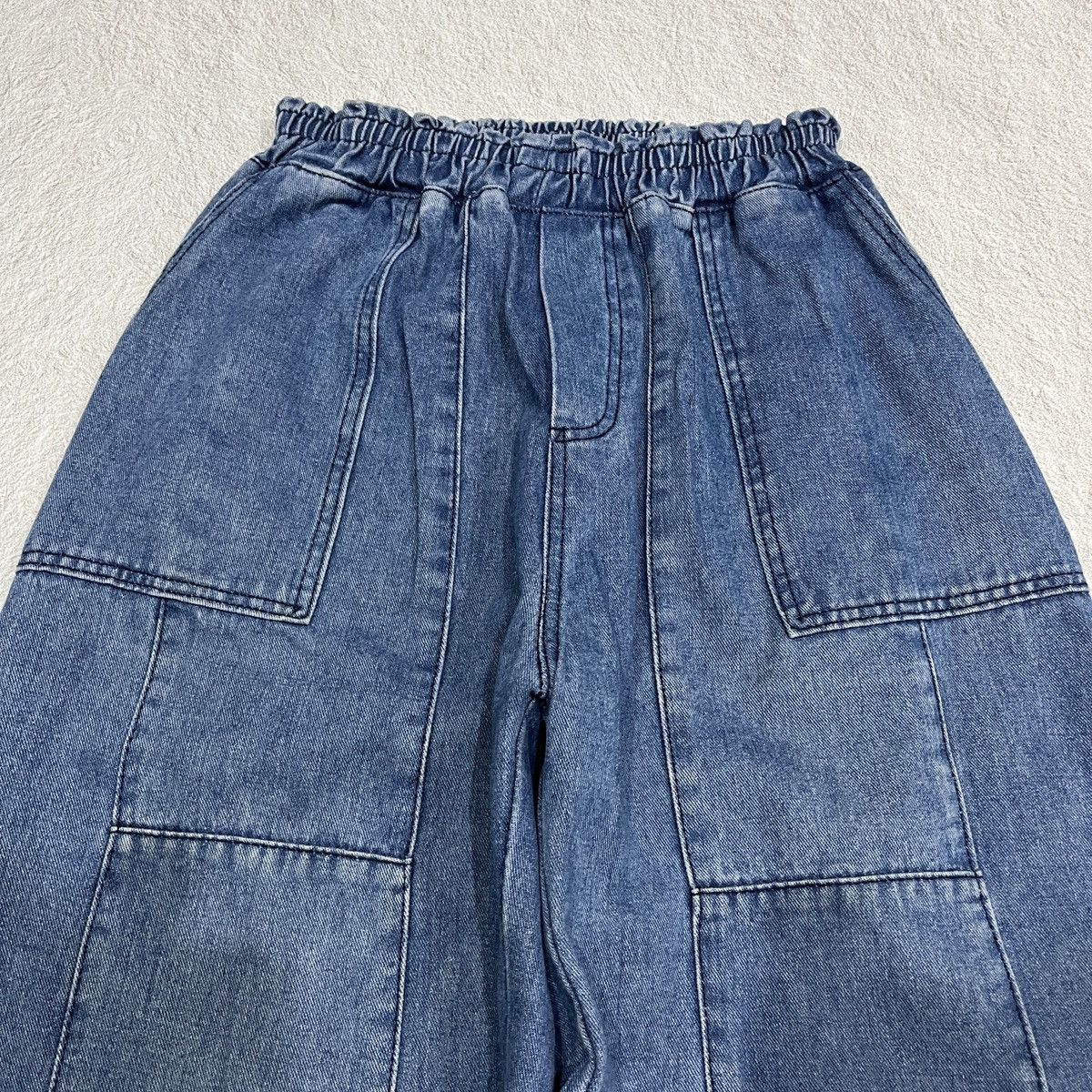 Yohji Yamamoto 2000s JAPAN DENIM SUPER WIDE BAGGY BALLOON PANTS Size US 30 / EU 46 - 2 Thumbnail