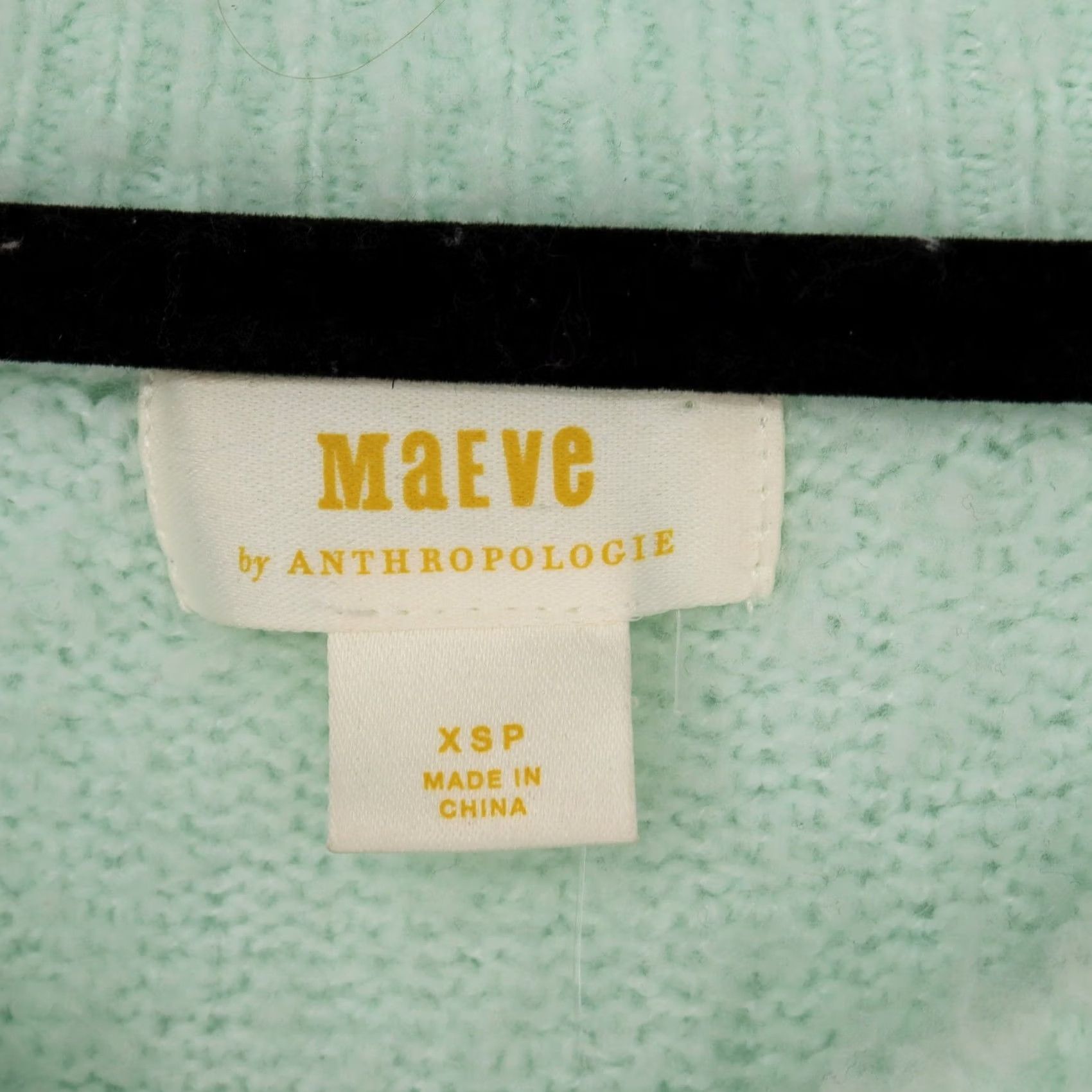 Vintage Maeve Anthropologie Plush V-Neck Sweater Oversized Shaggy XS Mint Green Women Size XS / US 0-2 / IT 36-38 - 5 Thumbnail