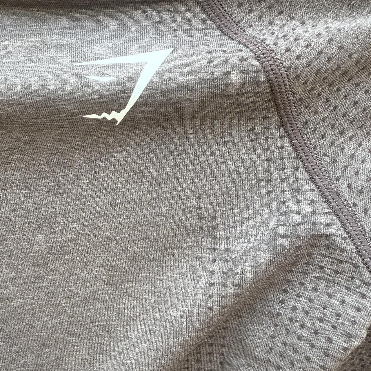 Gymshark GYMSHARK Vital Seamless 2.0 Long Sleeve Crop Top Brown Marl Size M / US 6-8 / IT 42-44 - 2 Thumbnail