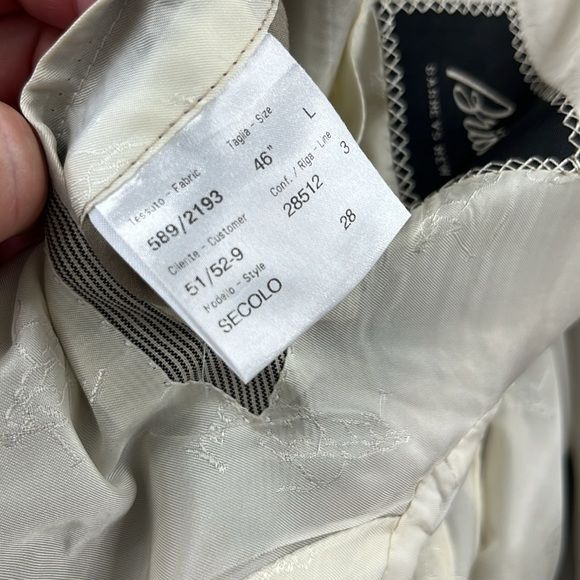 Barneys New York × Brioni Brioni Striped Barneys New York Virgin Wool 2 Pc 2 Button Su Size 46L - 13 Thumbnail