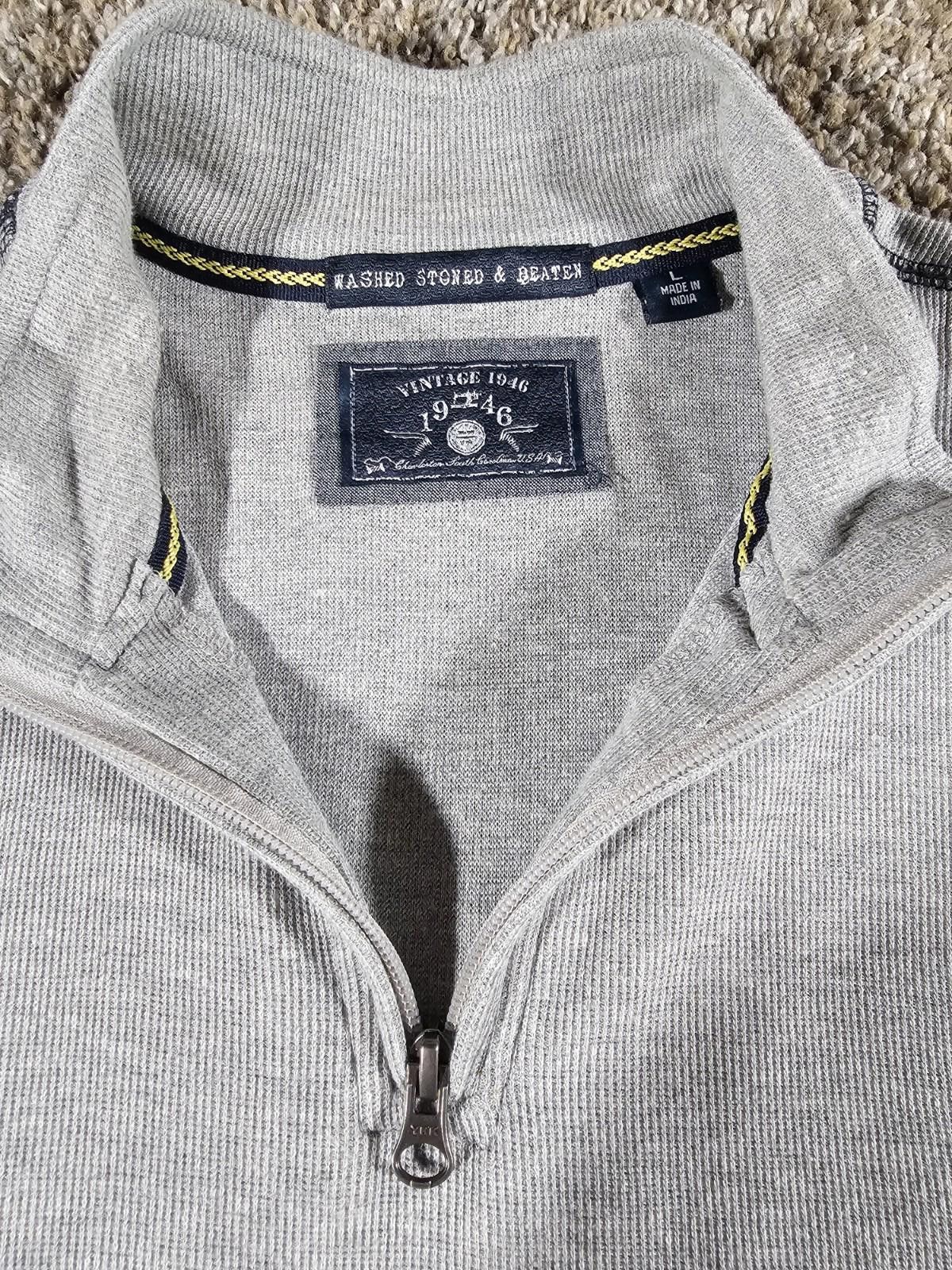 Other Vintage 1946 Washed Stone & Beaten L 1/4 Zip Size US L / EU 52-54 / 3 - 2 Thumbnail