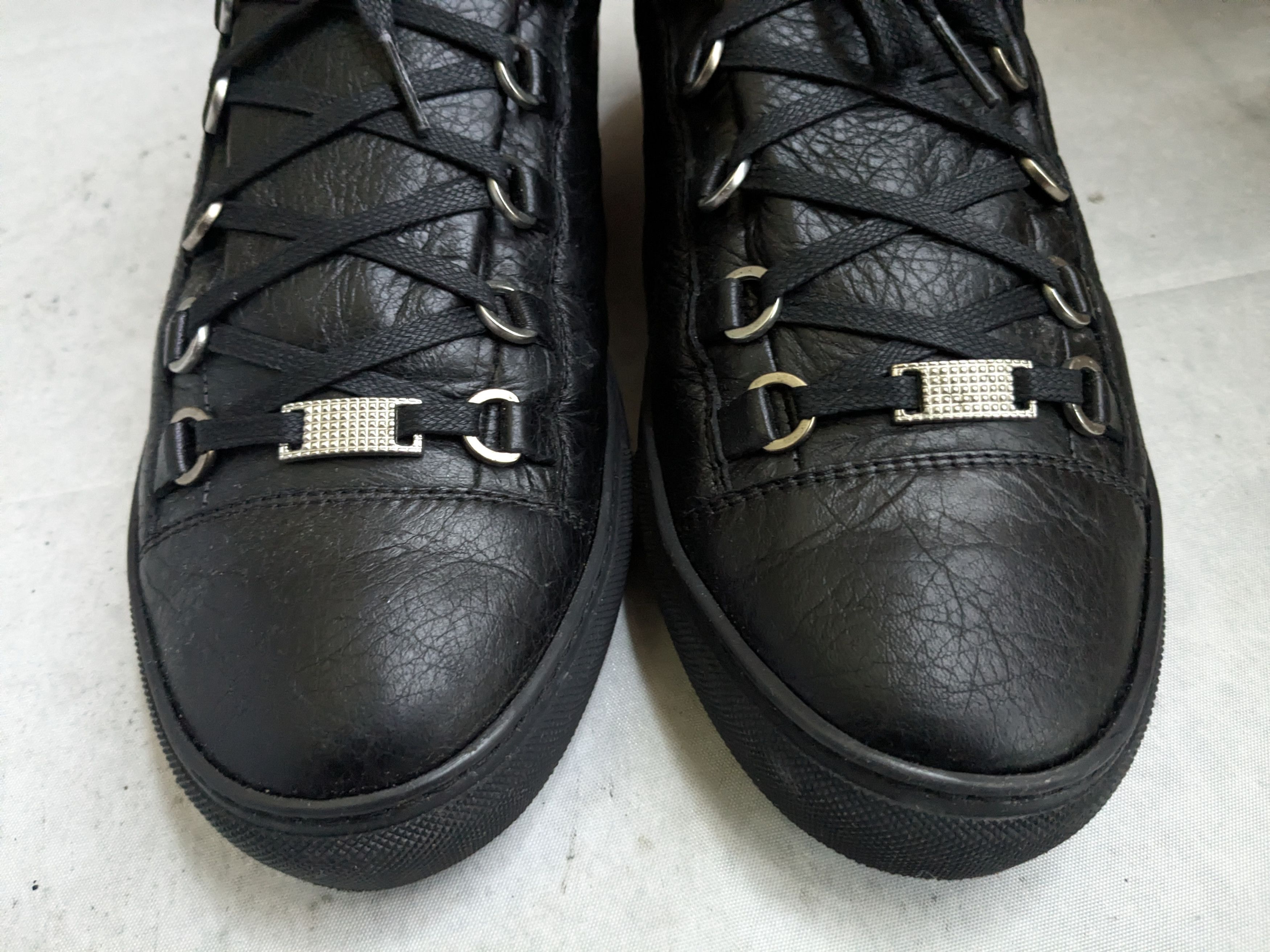 Balenciaga Balenciaga Arena Sneakers Black 10 Low Tops Leather Size US 10 / EU 43 - 4 Thumbnail