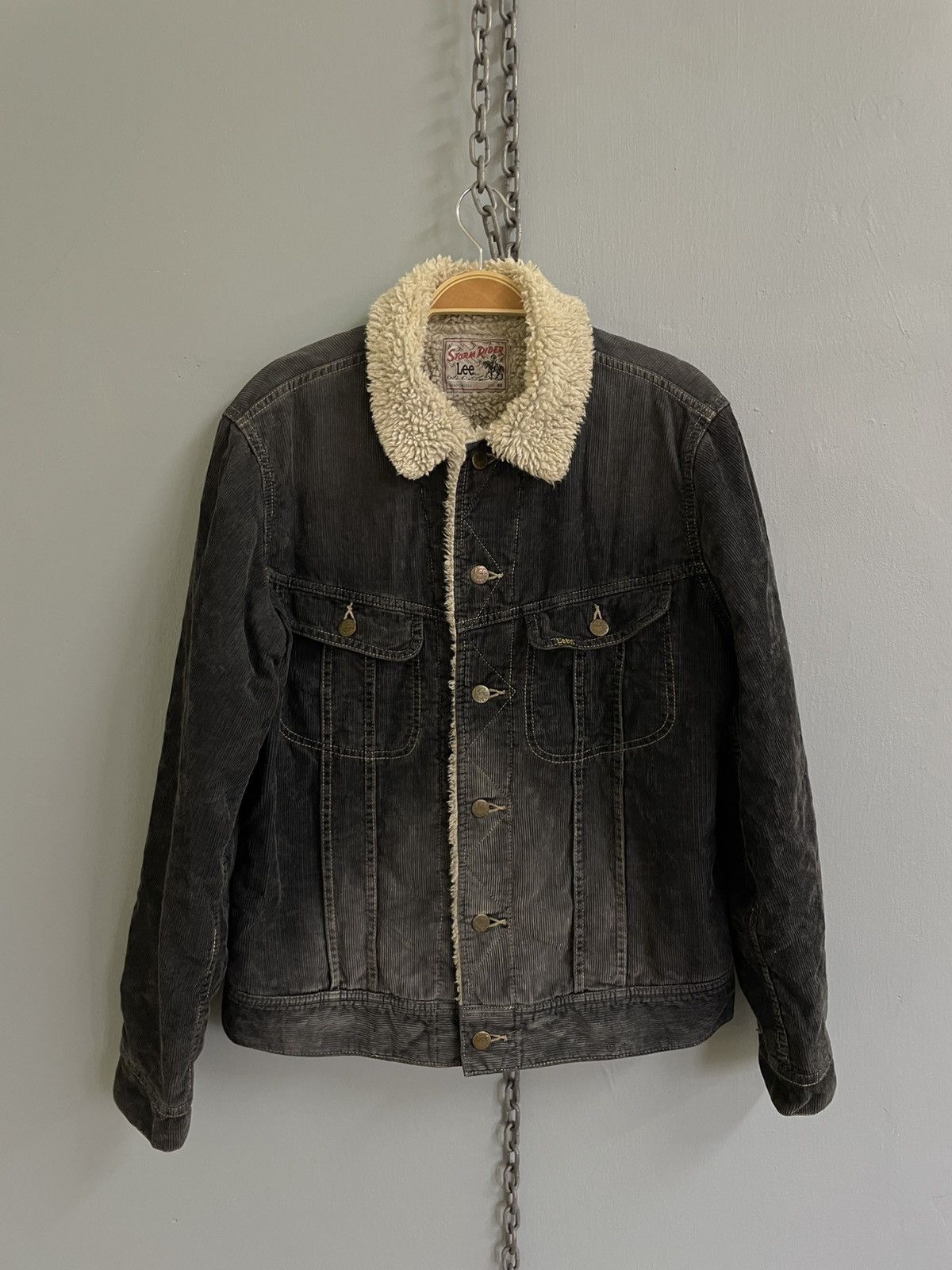 Vintage 90s Lee Storm Rider corduroy Sherpa jacket
