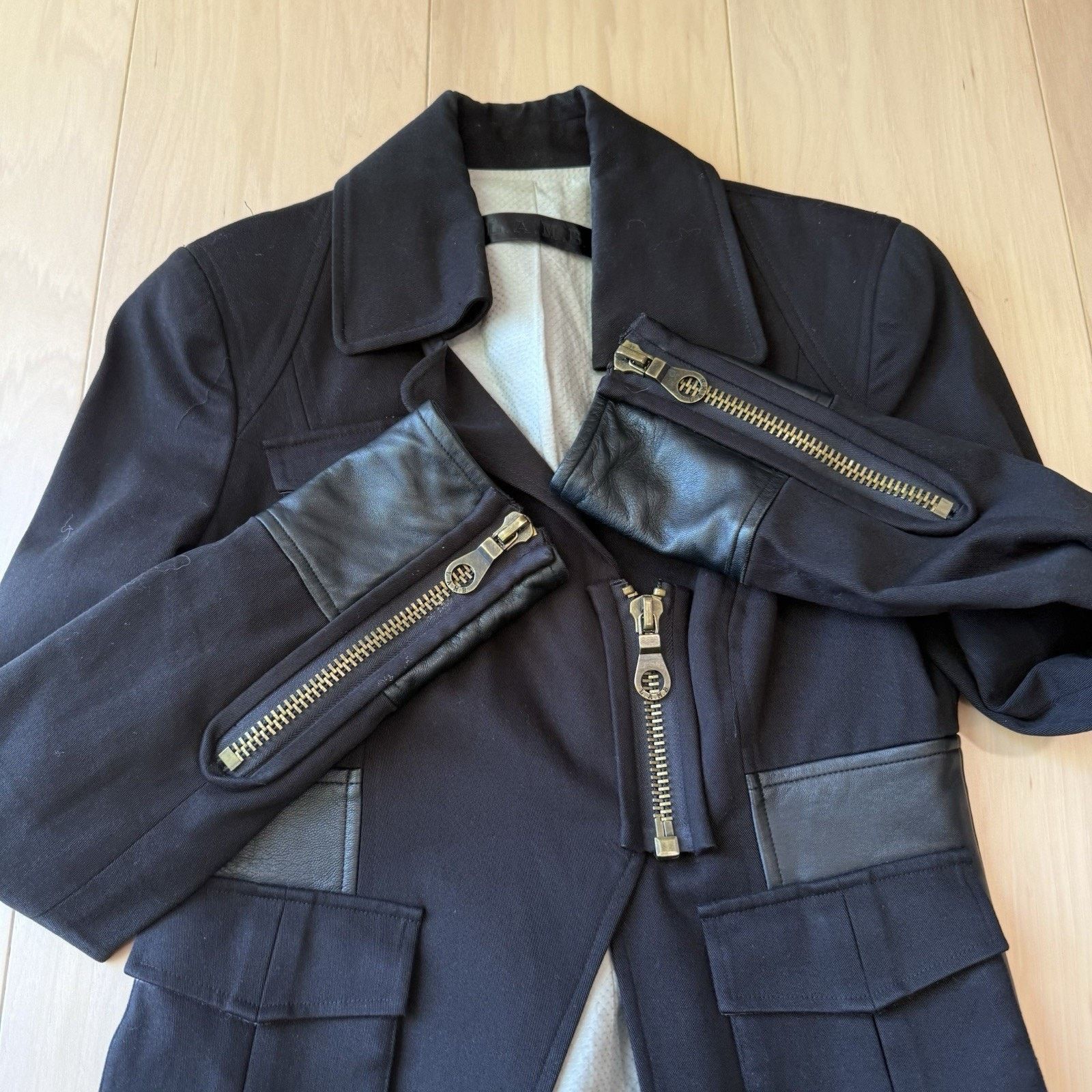 L.A.M.B. L.A.M.B. Motorcycle Jacket Women's 2 Black Blazer Designer Size XS / US 0-2 / IT 36-38 - 4 Thumbnail