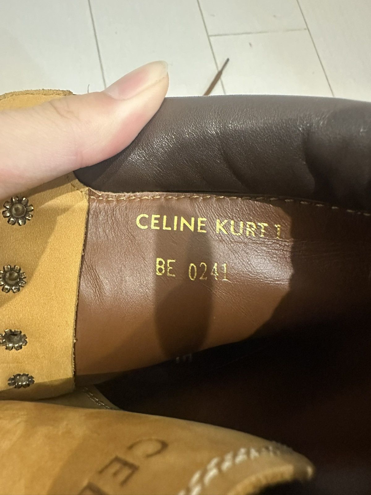 Celine CELINE 21AW KURT 01 High Lace-Up Boots 45 Wheat Nubuck Size US 11.5 / EU 44-45 - 10 Thumbnail